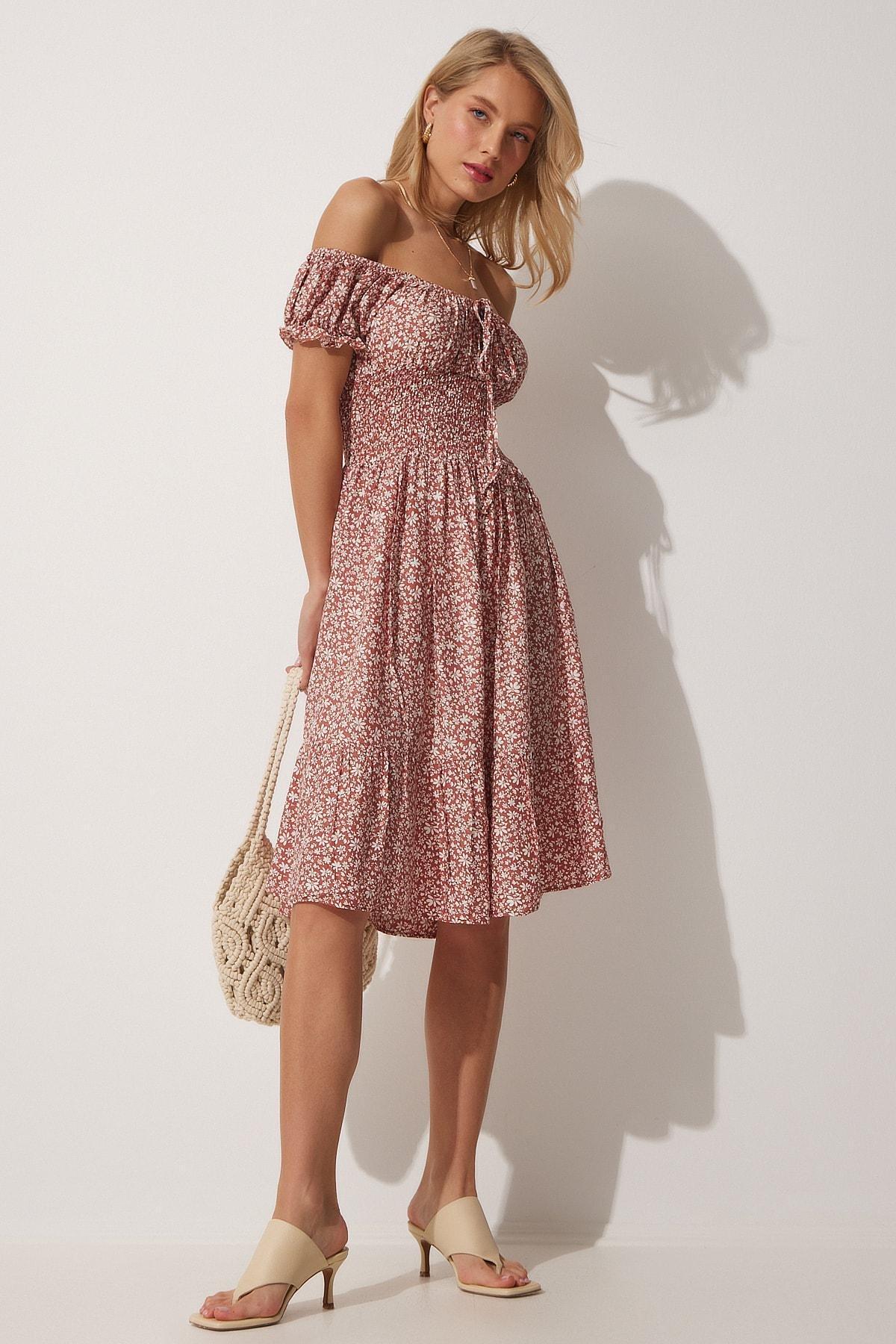 Orange Floral Dress, , large image number 1