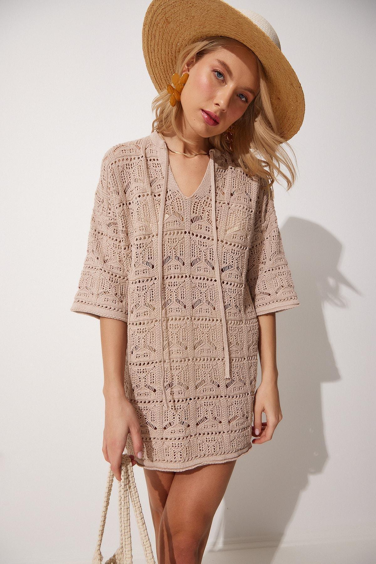 Brown A-Line Dress, Brown, large image number 0