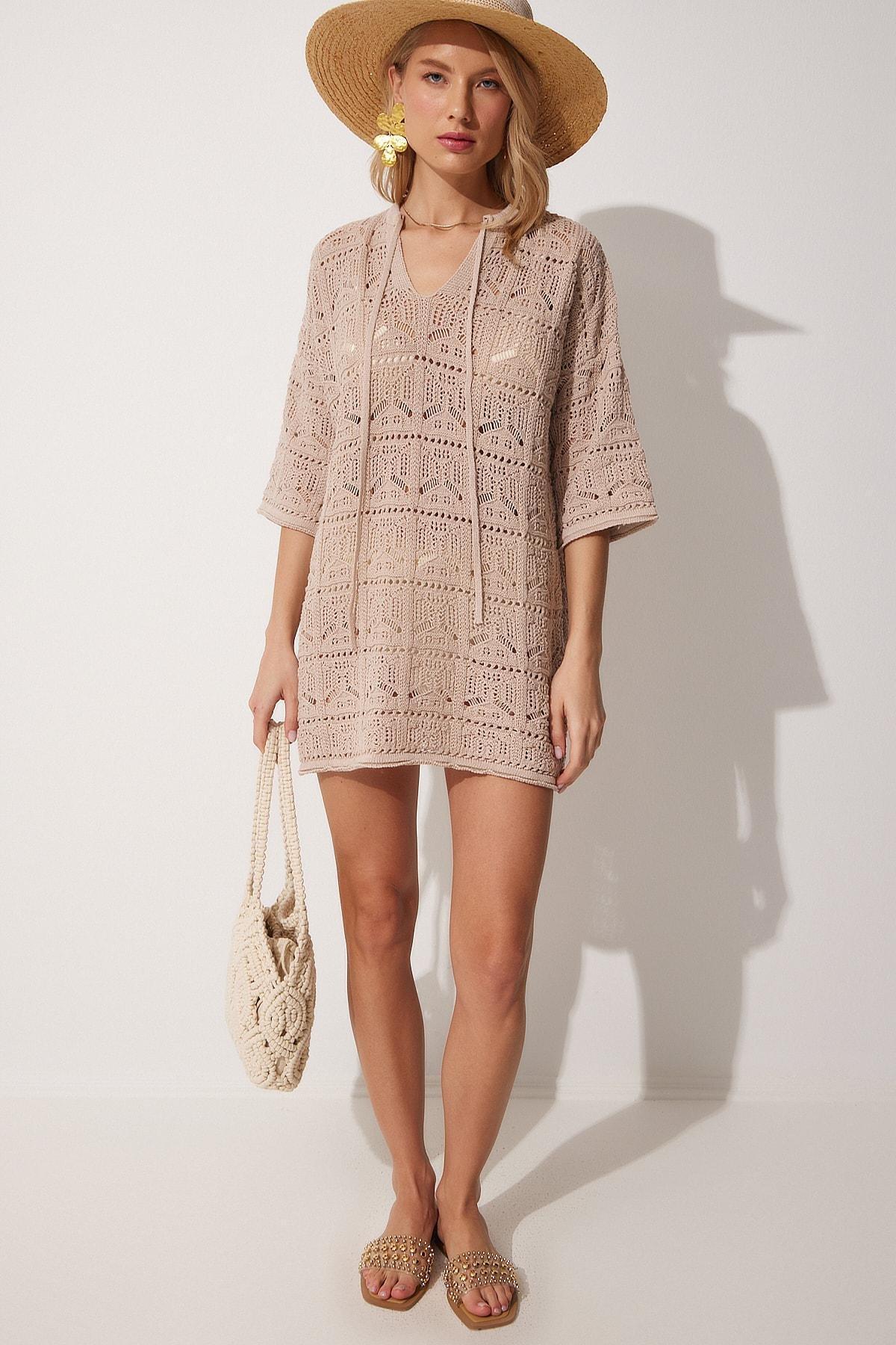 Brown A-Line Dress, Brown, large image number 1