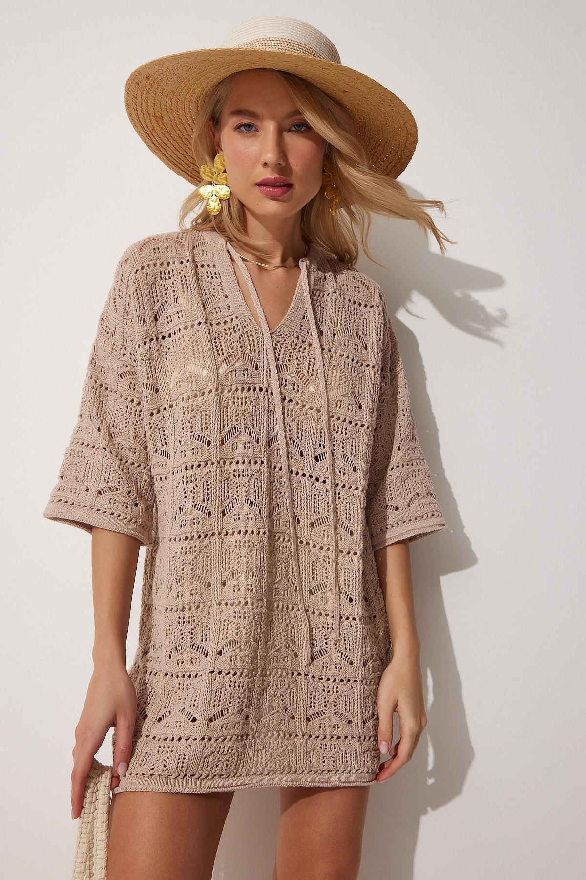 Brown A-Line Dress, Brown, large image number 2