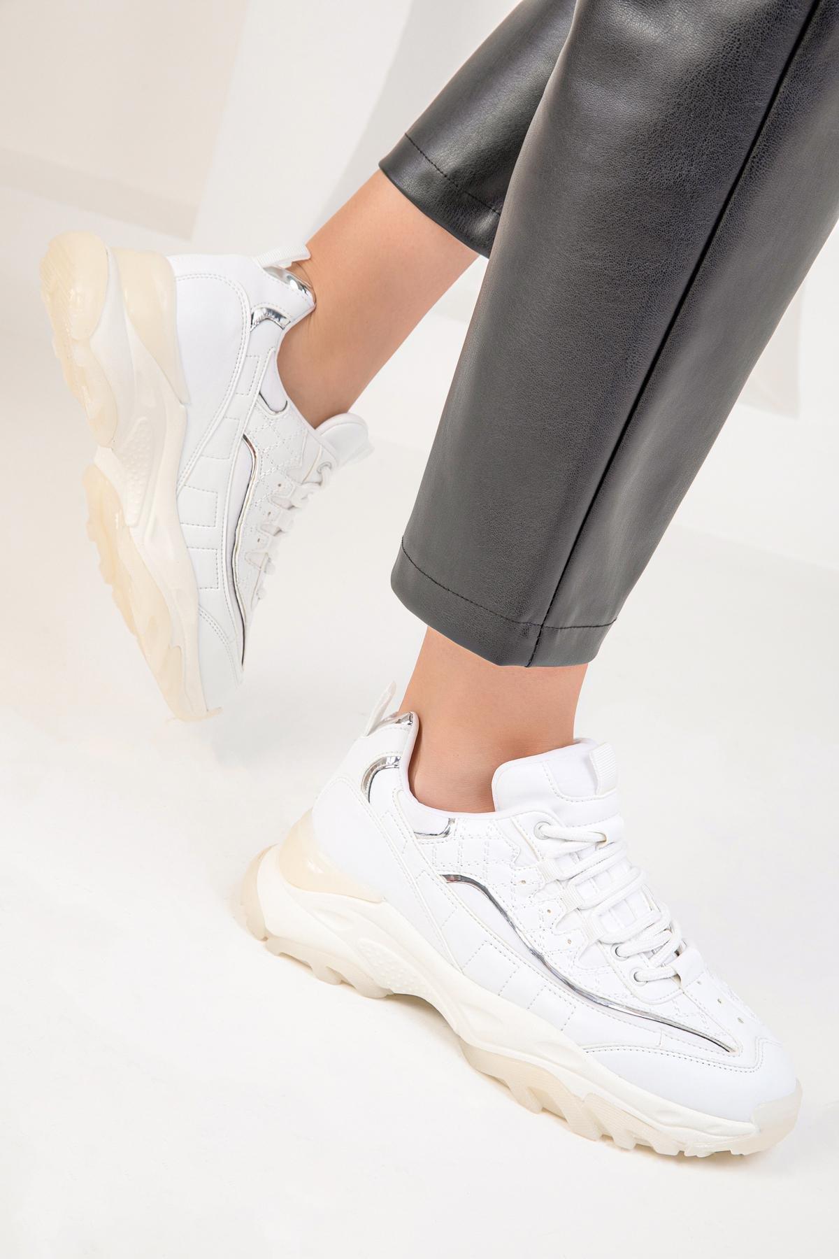 White Chunky Sneakers, C101_3931, large image number 3