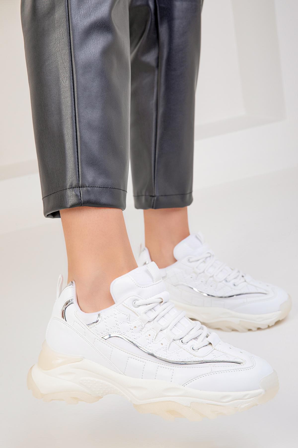 White Chunky Sneakers, C101_3931, large image number 4