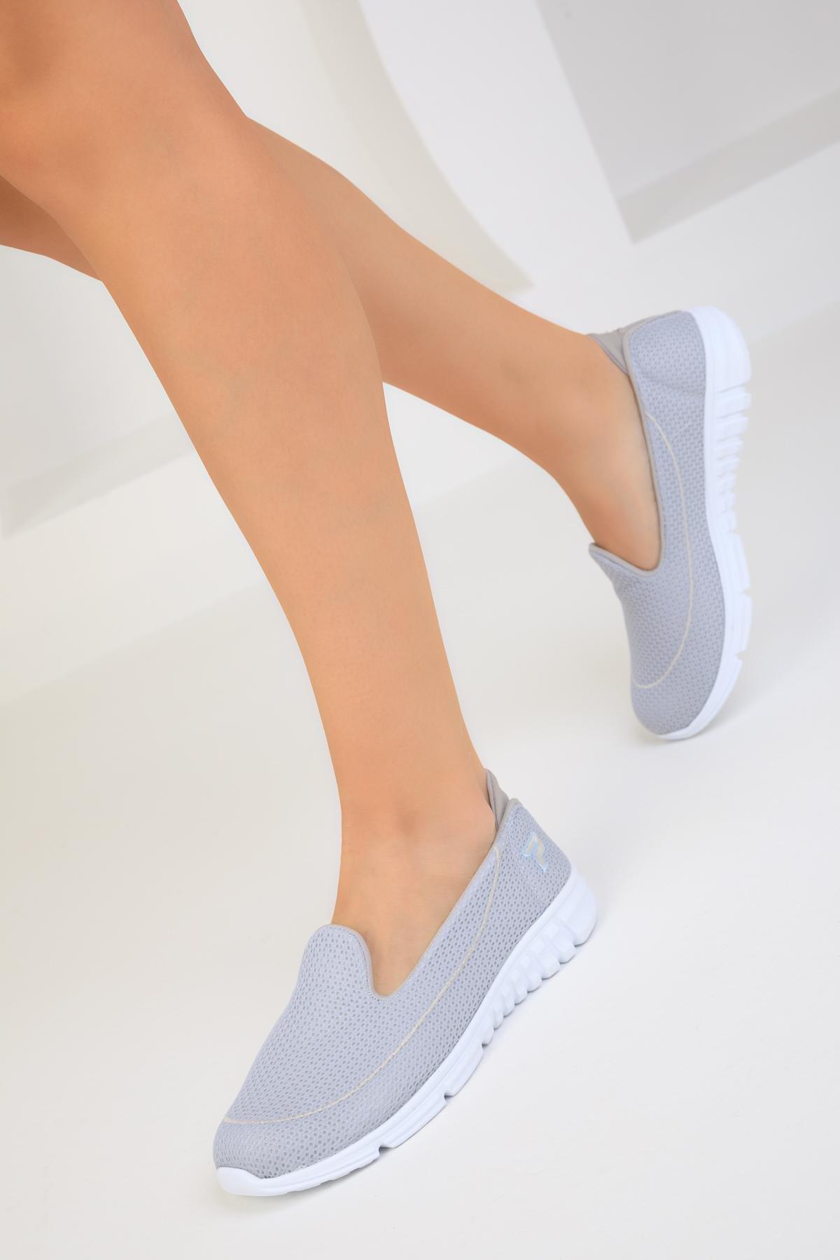 Grey Flat Leather Sneakers, , large image number 2