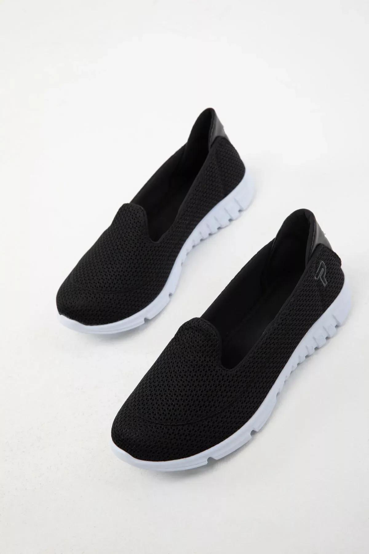 Black Flat Sneakers, , large image number 1