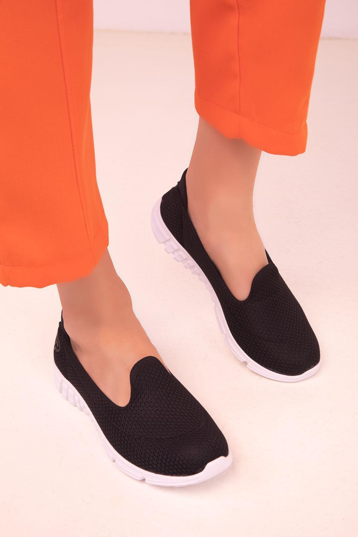 Black Flat Sneakers, , large image number 6