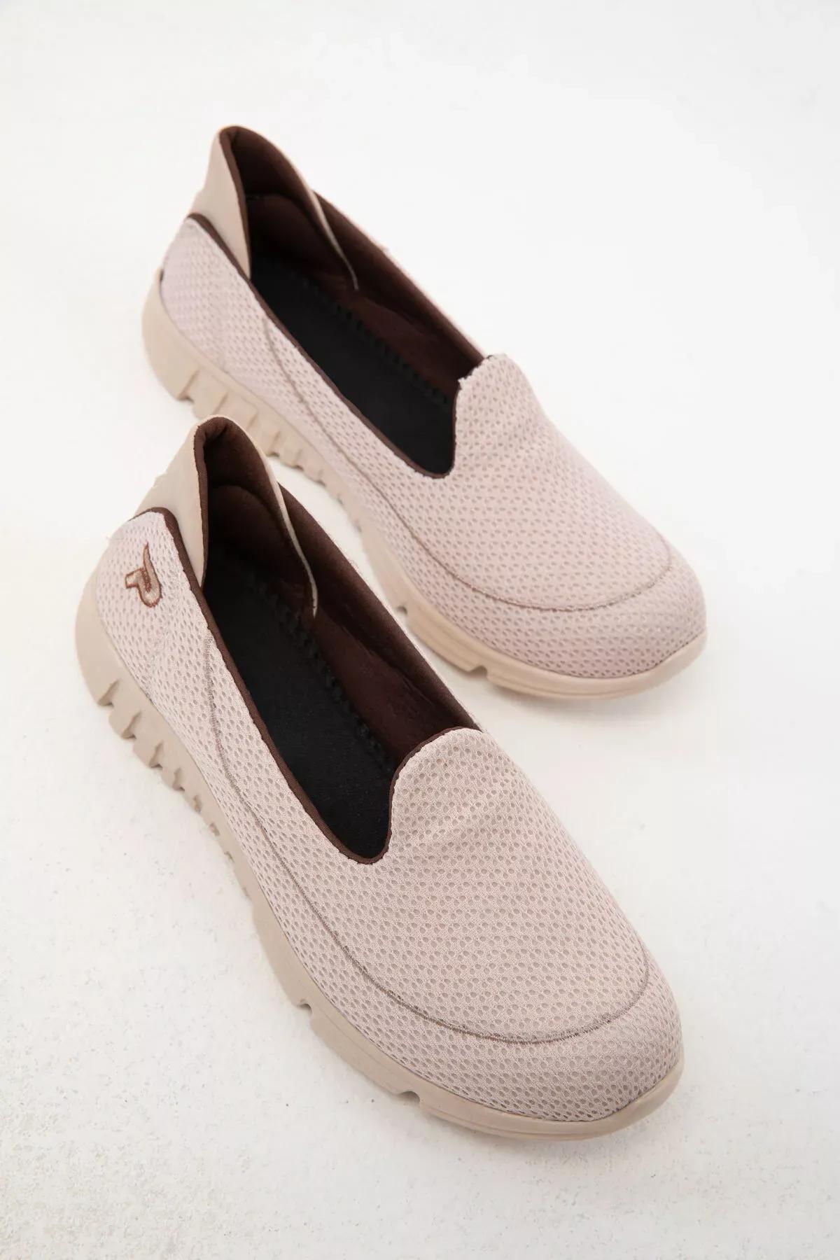 Beige Flat Sneaker, , large image number 3