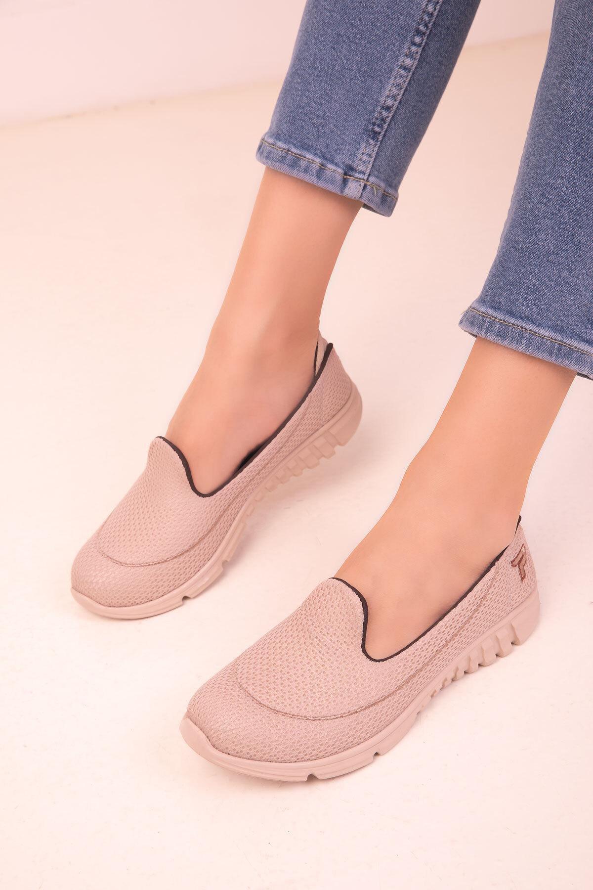 Beige Flat Sneaker, , large image number 4