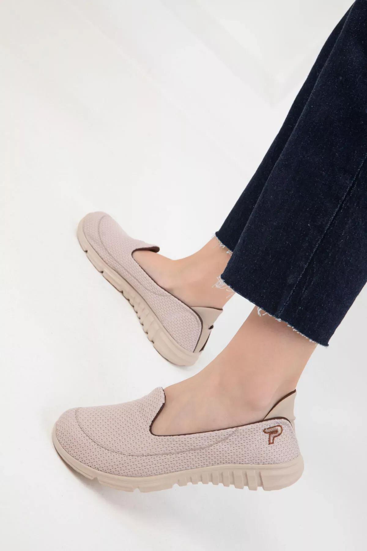 Beige Flat Sneaker, , large image number 5