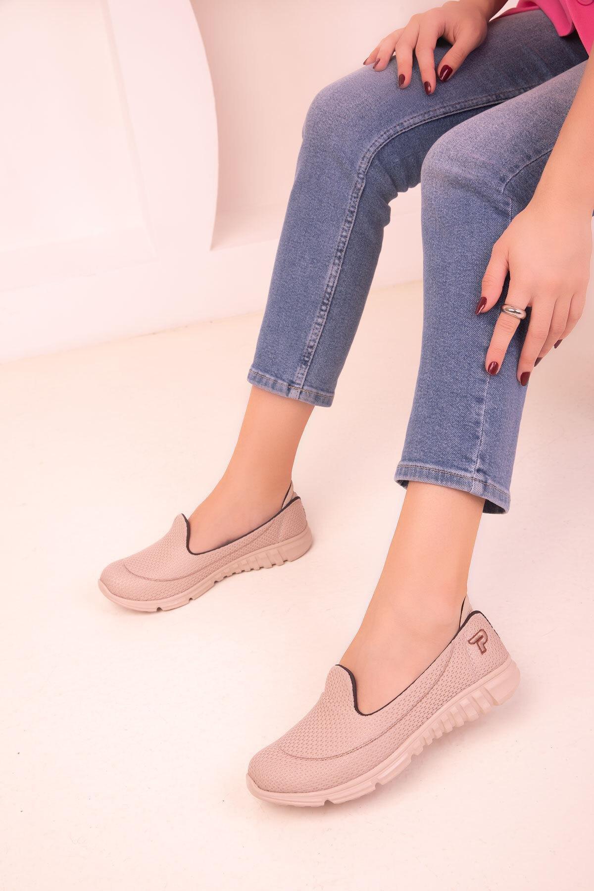 Beige Flat Sneaker, , large image number 6