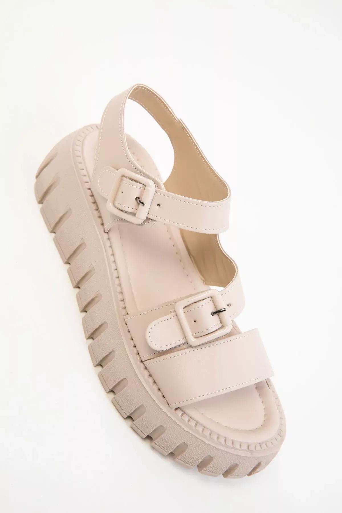 Beige Sandals, , large image number 3