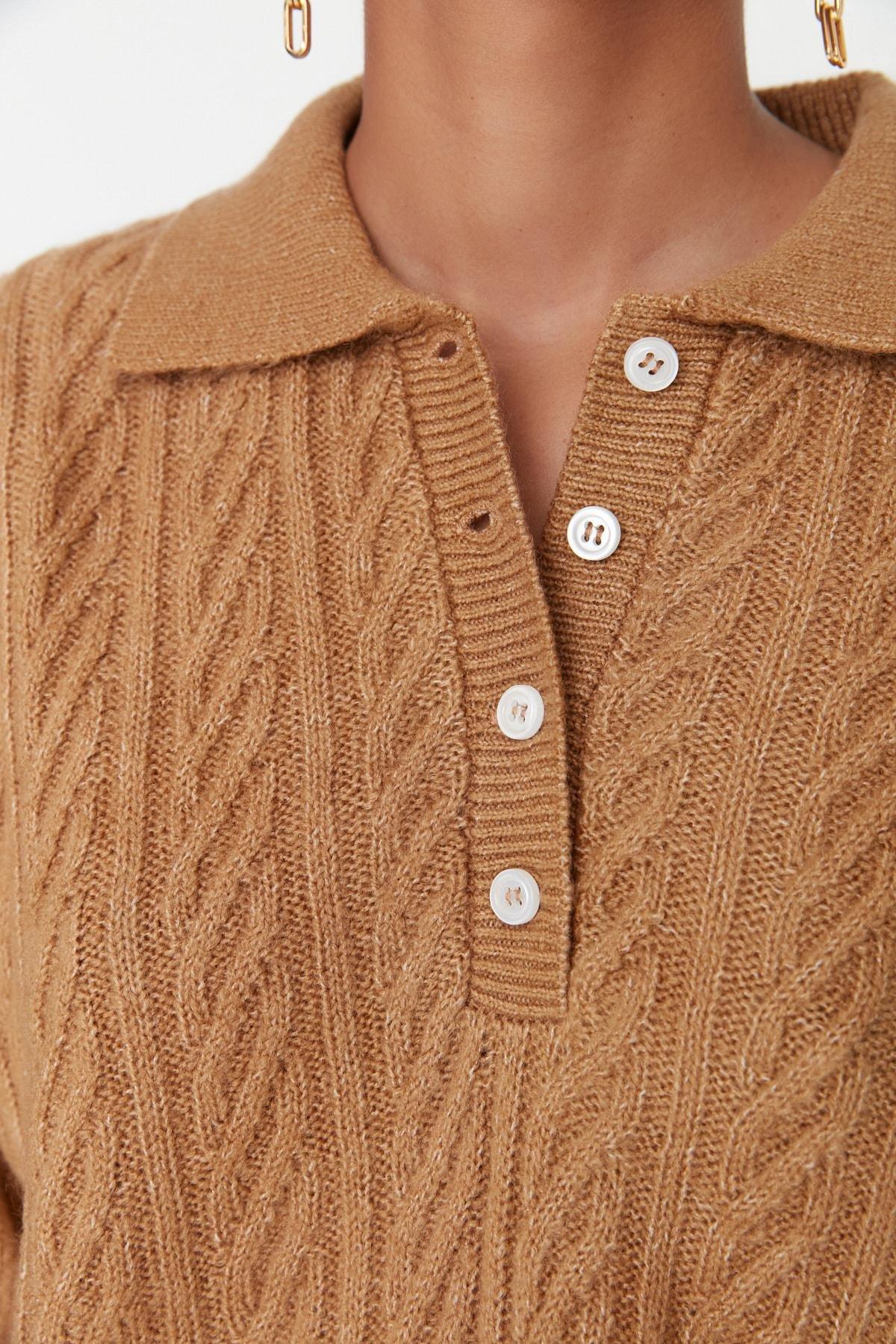 Brown Regular Sweater, , large image number 3