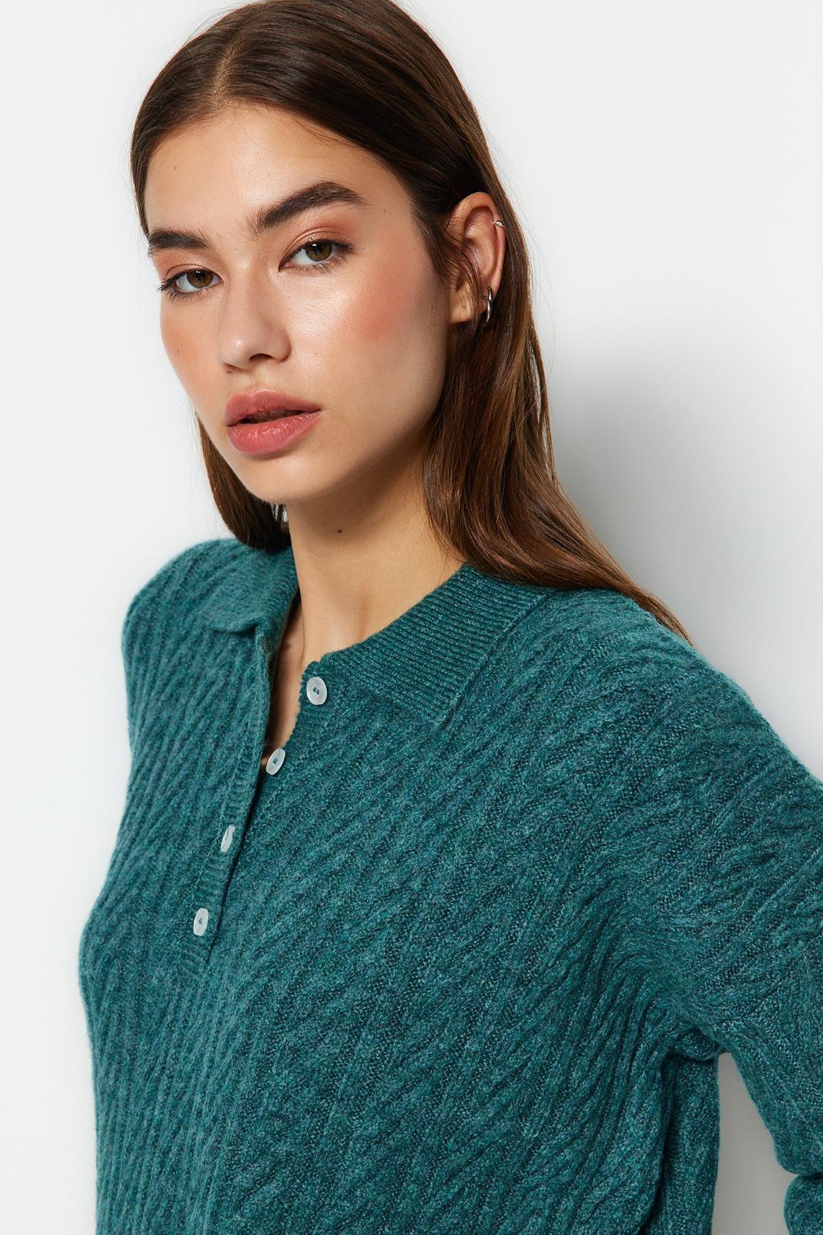 Sweater - Khaki - Oversize, Single, , large image number 0