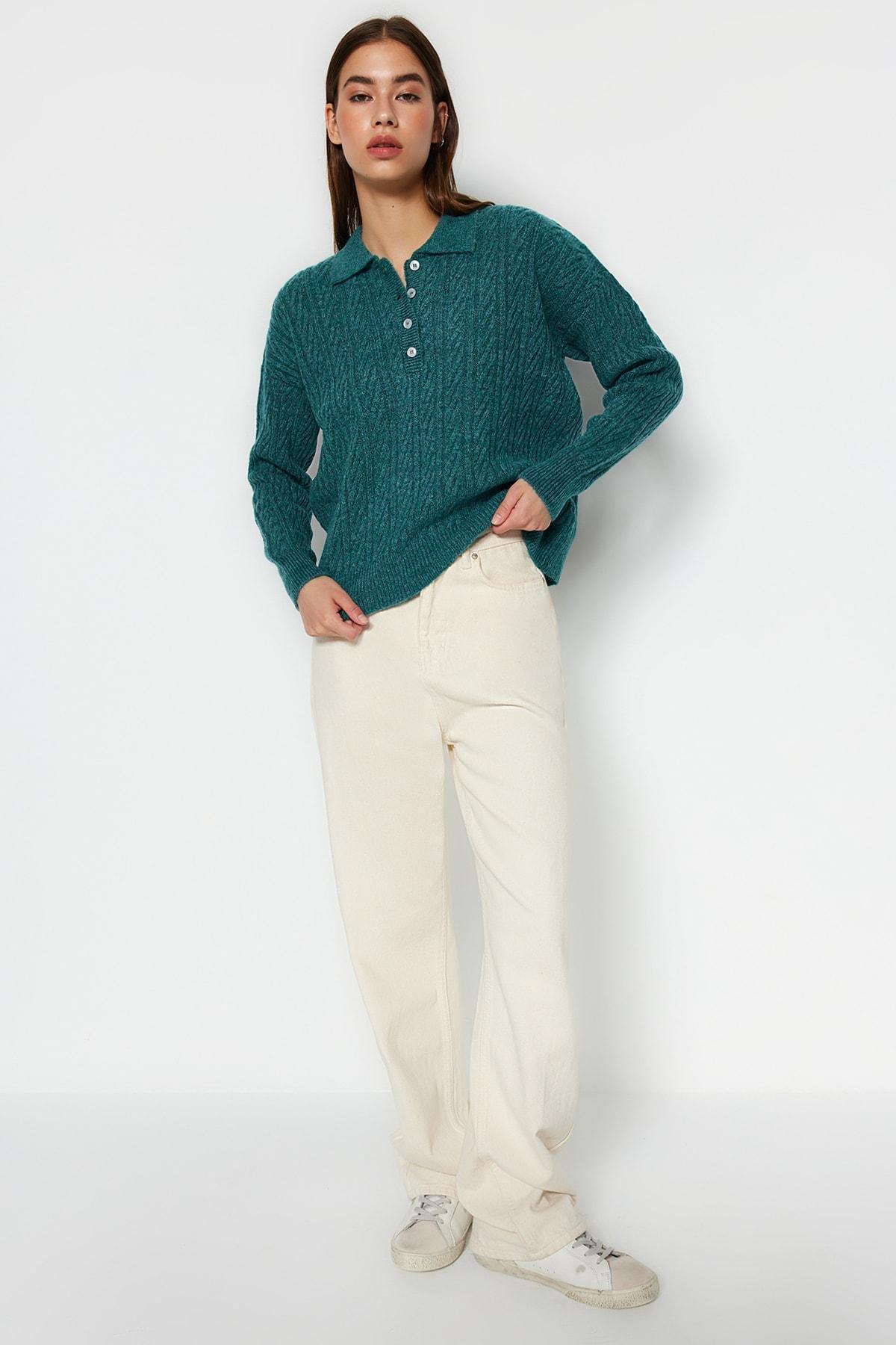 Sweater - Khaki - Oversize, Single, , large image number 1