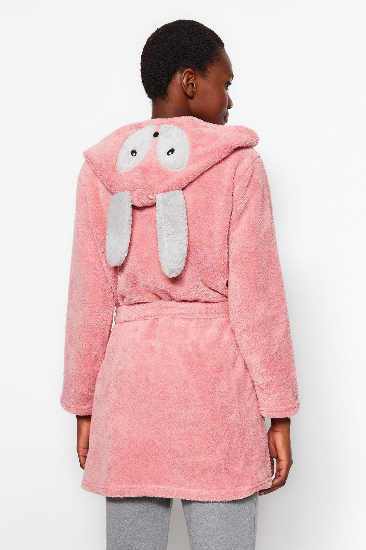 Pink Midi Dressing Gown, , large image number 4