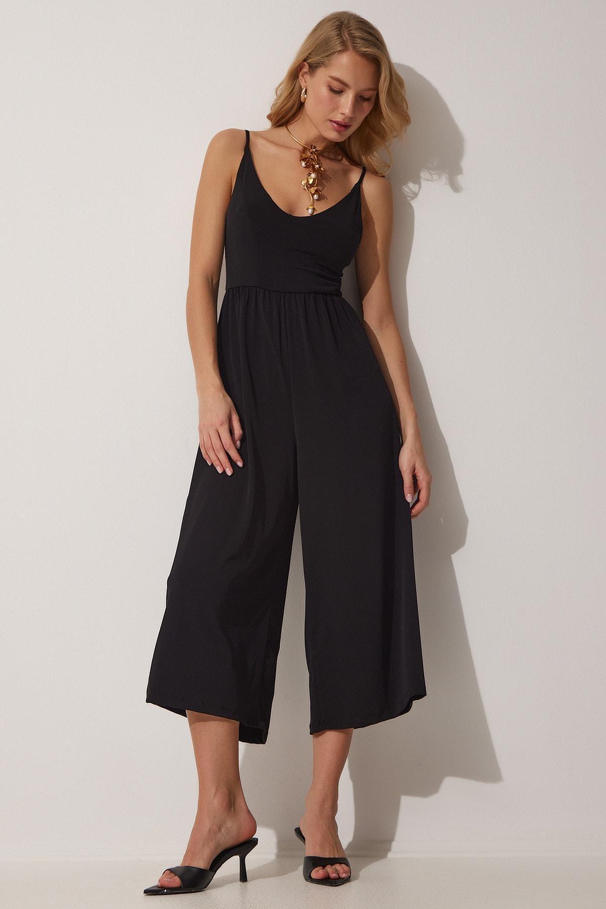 Black Plain Jumpsuit, , medium