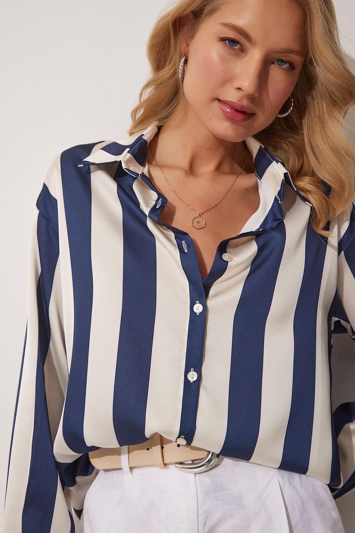 Navy Striped Shirt, , large image number 0