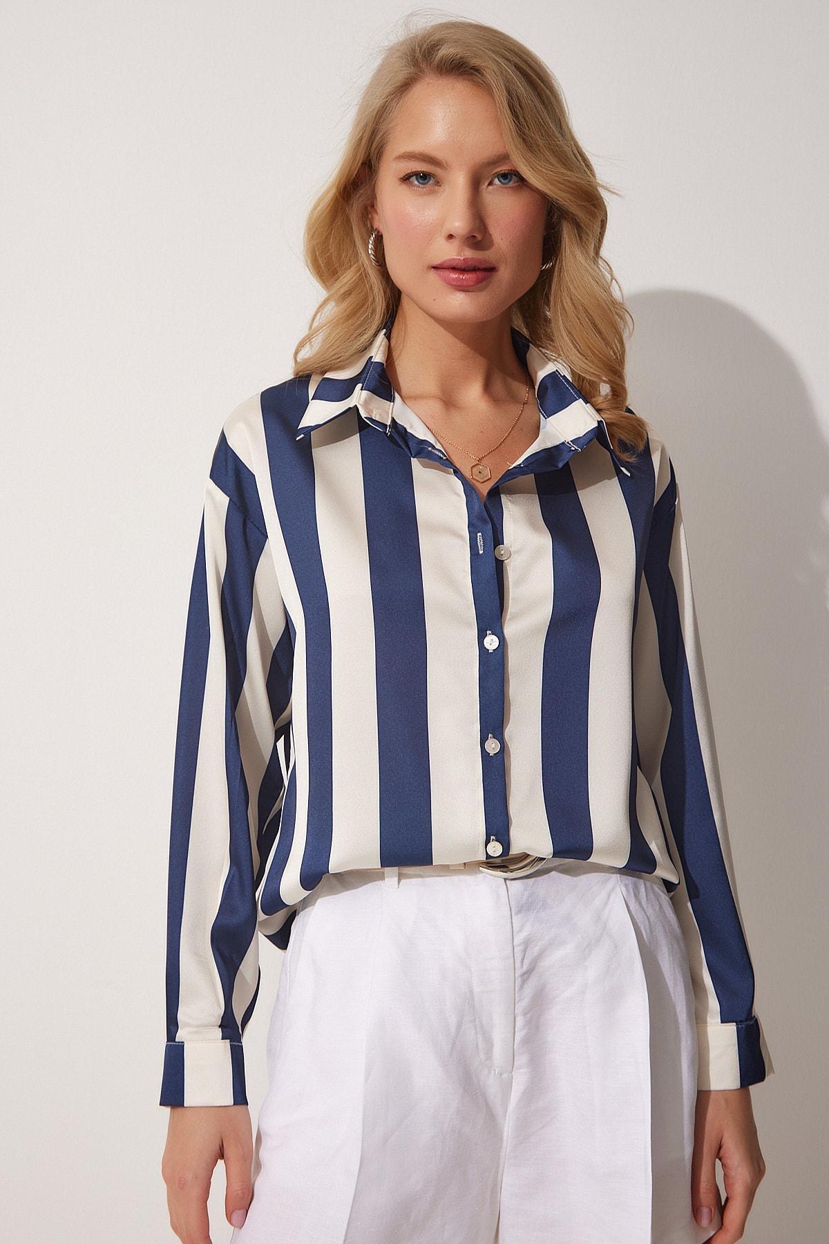 Navy Striped Shirt, , large image number 3