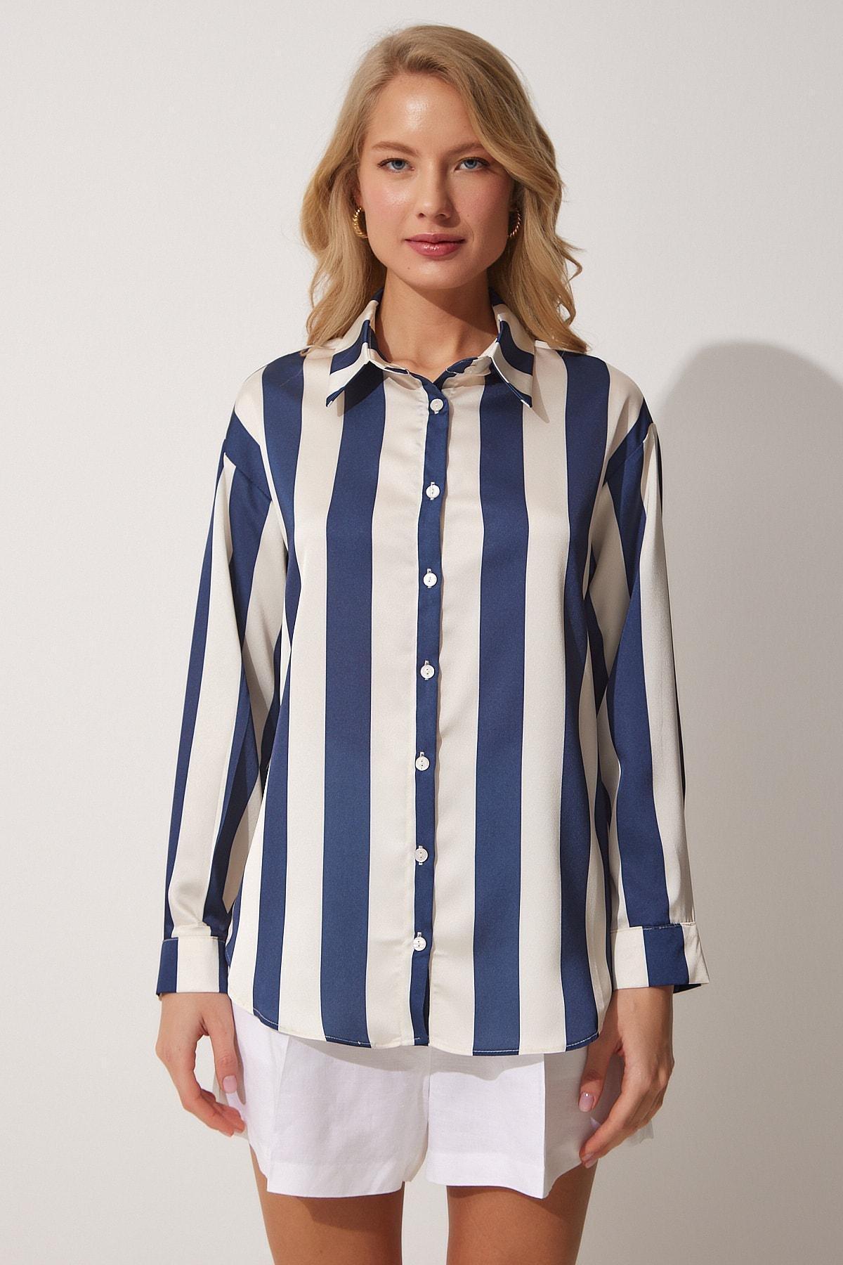 Navy Striped Shirt, , large image number 4