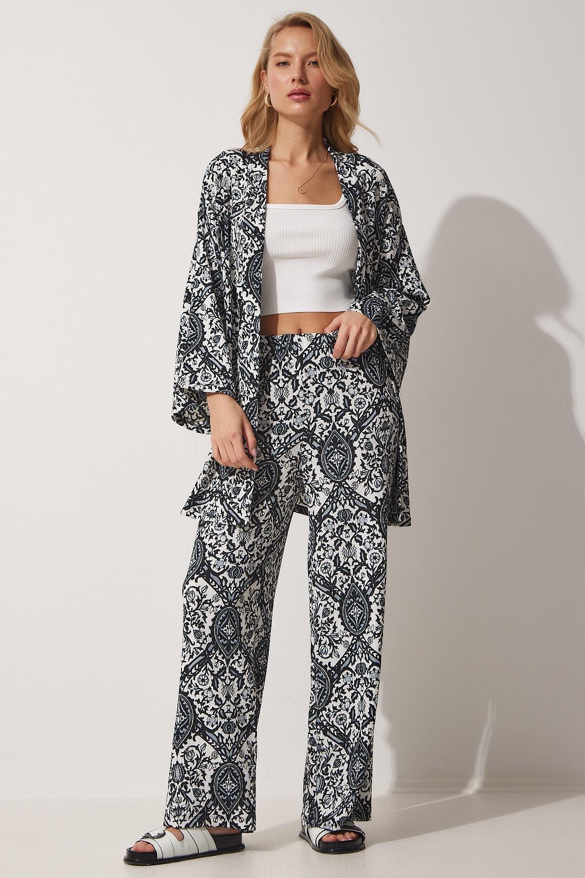 Black Ethnic Co-Ord Set, , large image number 0