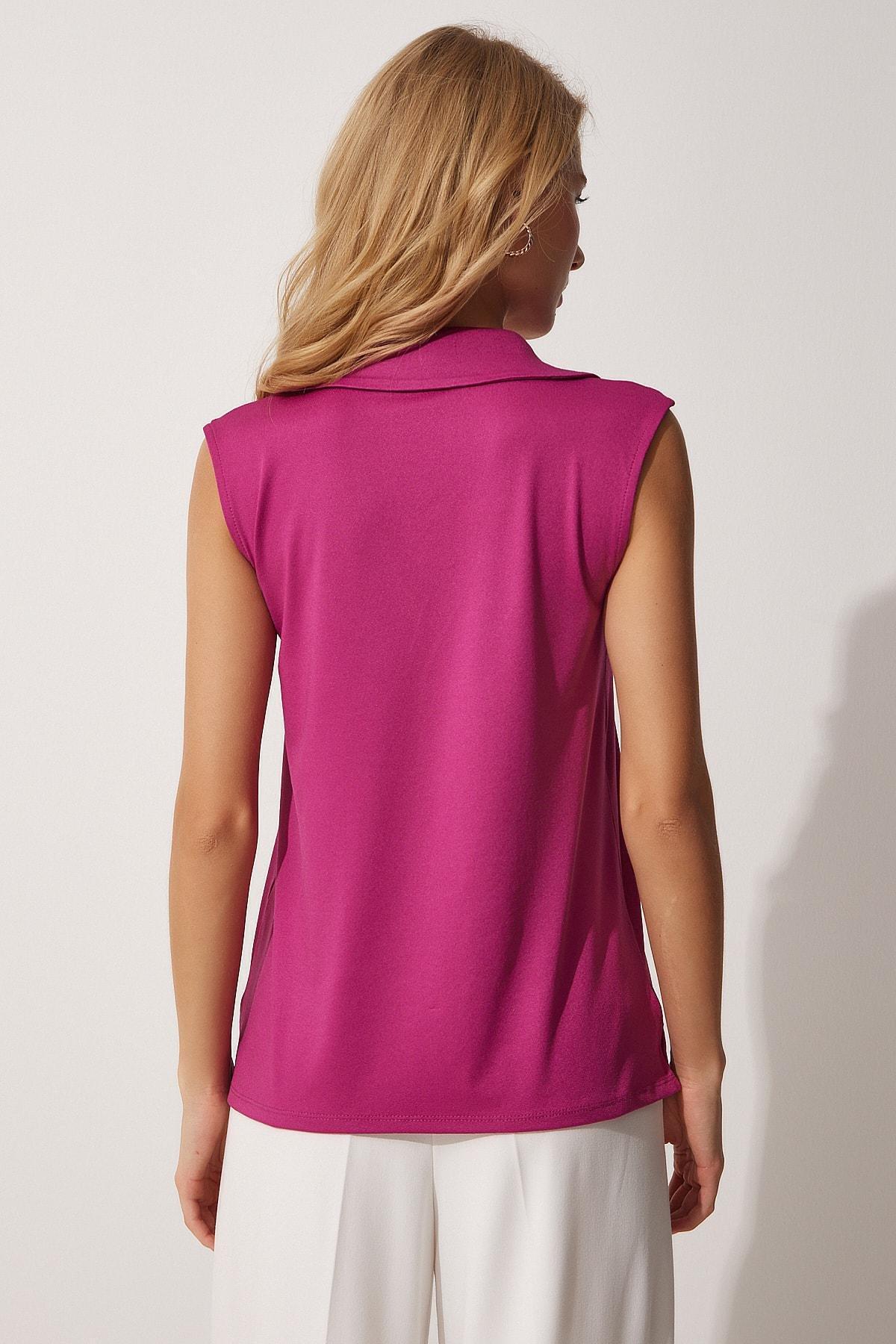 Purple Basic Blouse, Plum, large image number 3