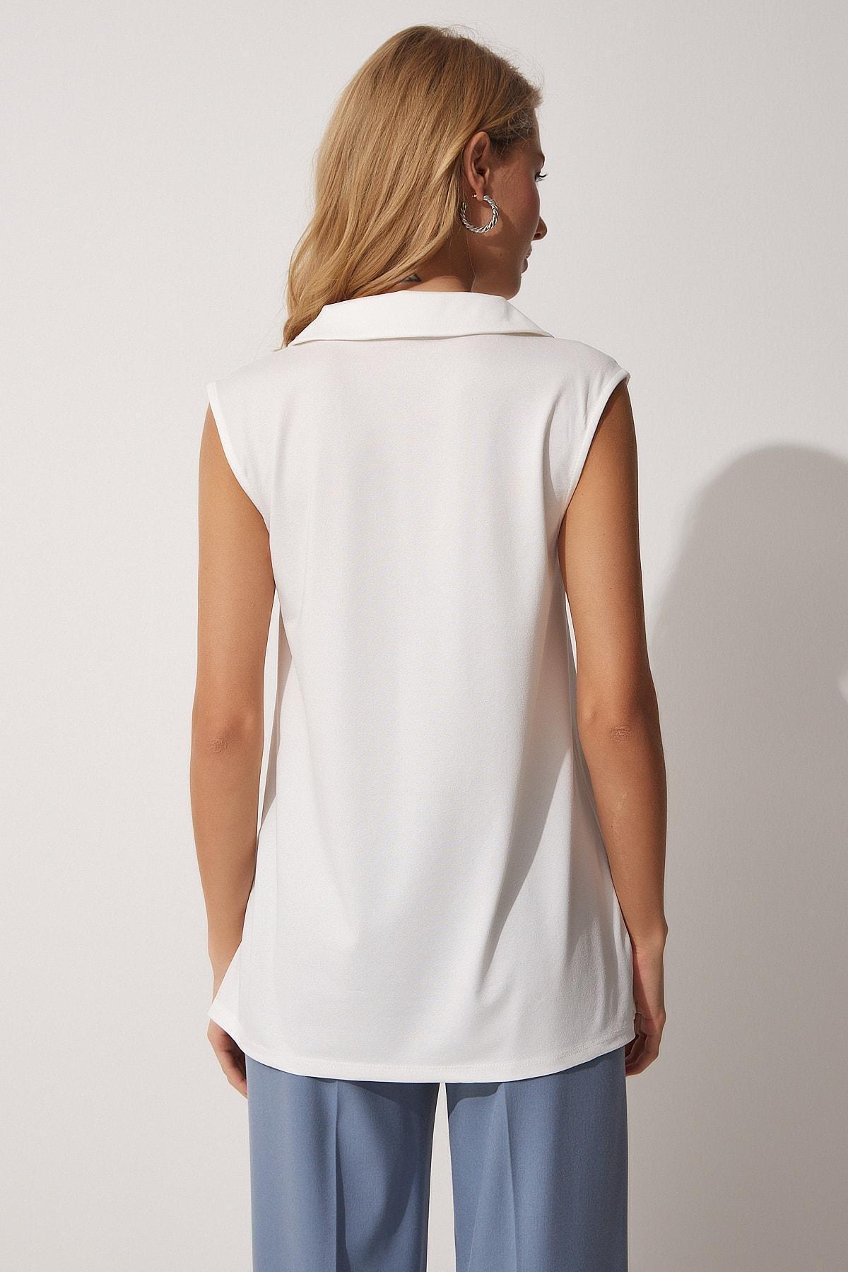 White Basic Blouse, , large image number 2