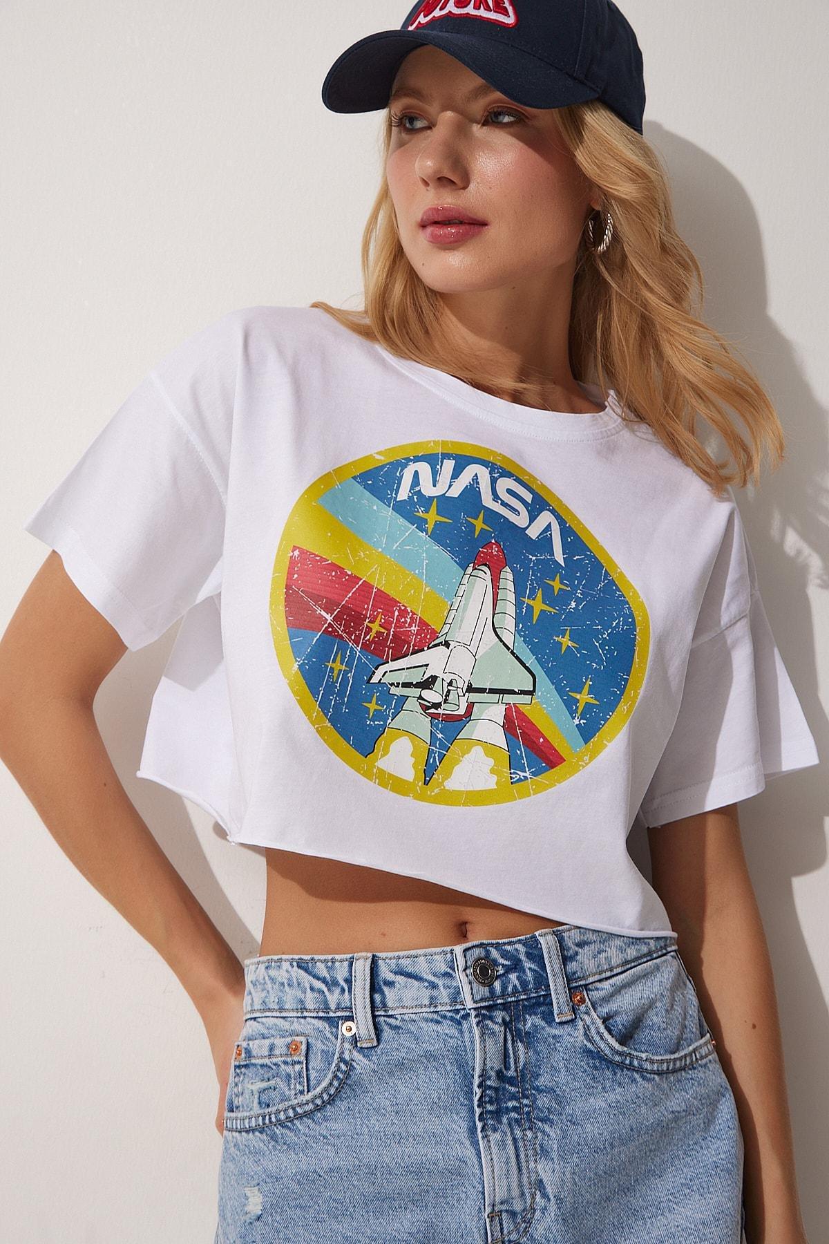 White Printed T-Shirt, White, large image number 0