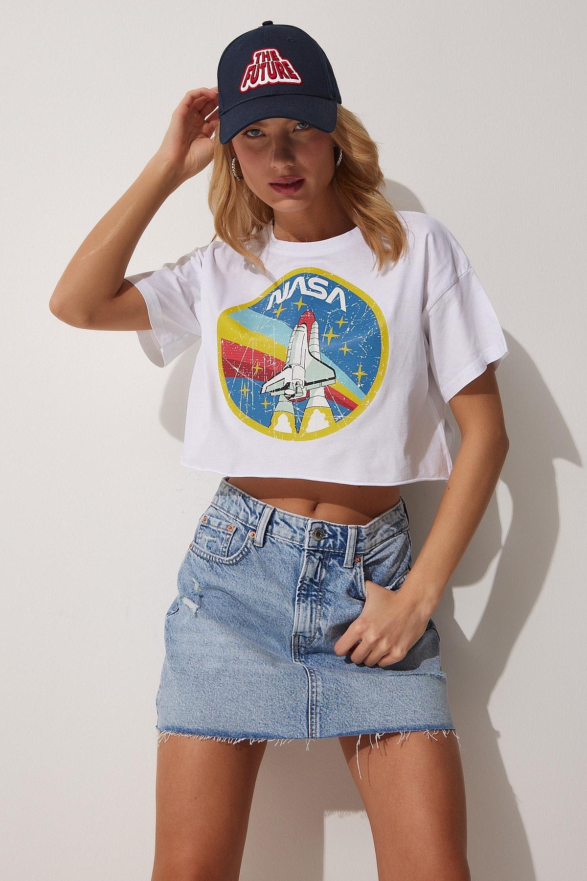 White Printed T-Shirt, White, large image number 2