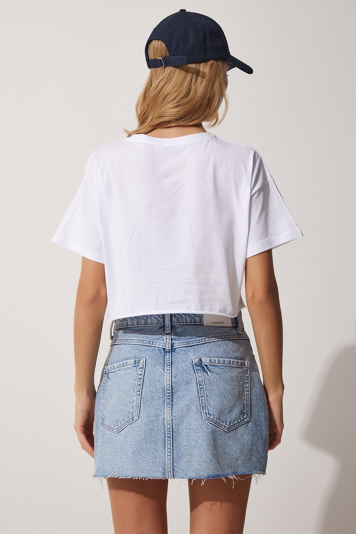 White Printed T-Shirt, White, large image number 5