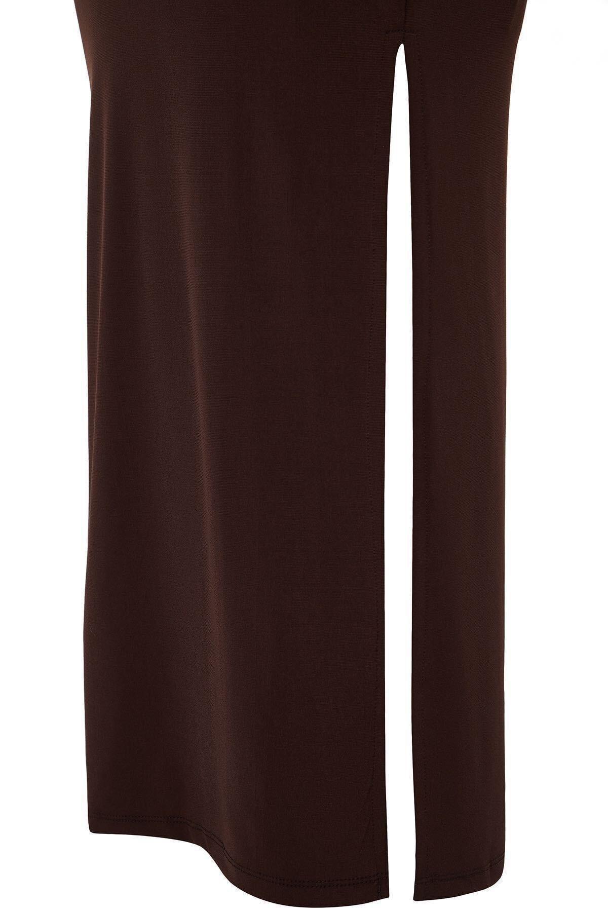 طقم متناسق بقصة سليم فت، بني, Dark brown, large image number 7