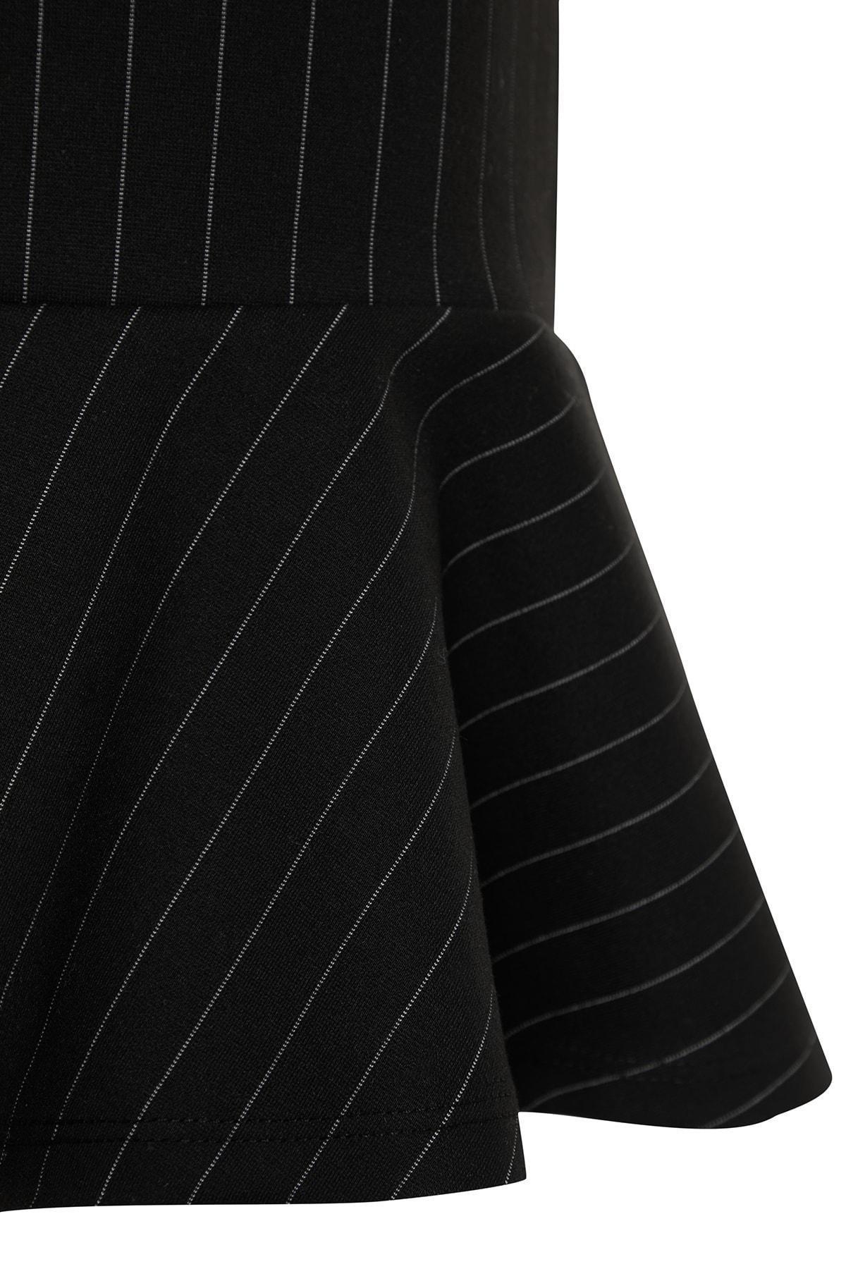 Black Ruffle Hem Dress, , large image number 6