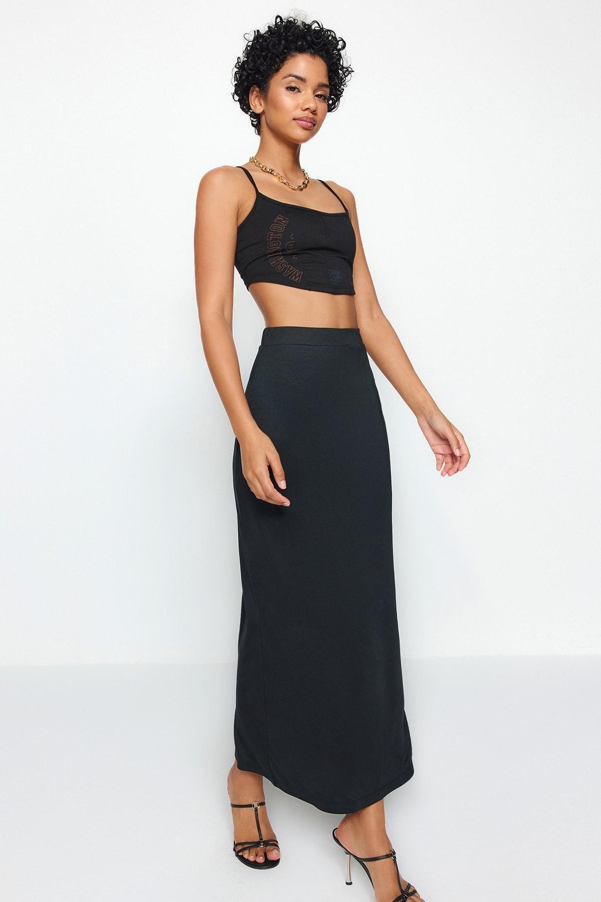 Black Maxi Skirt, , large image number 2
