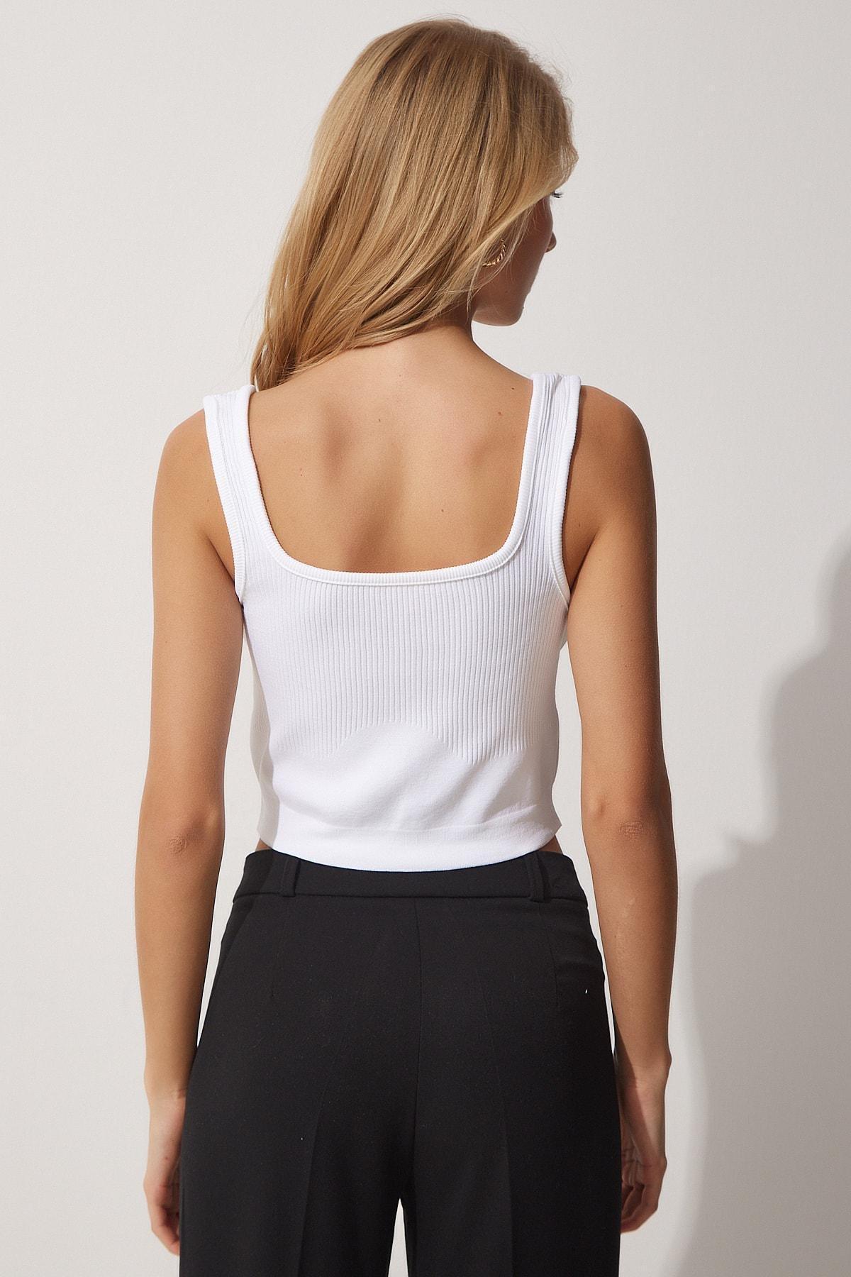 Multicolour Basic Crop Top, Set Of 2, BLACK WHITE, large image number 3
