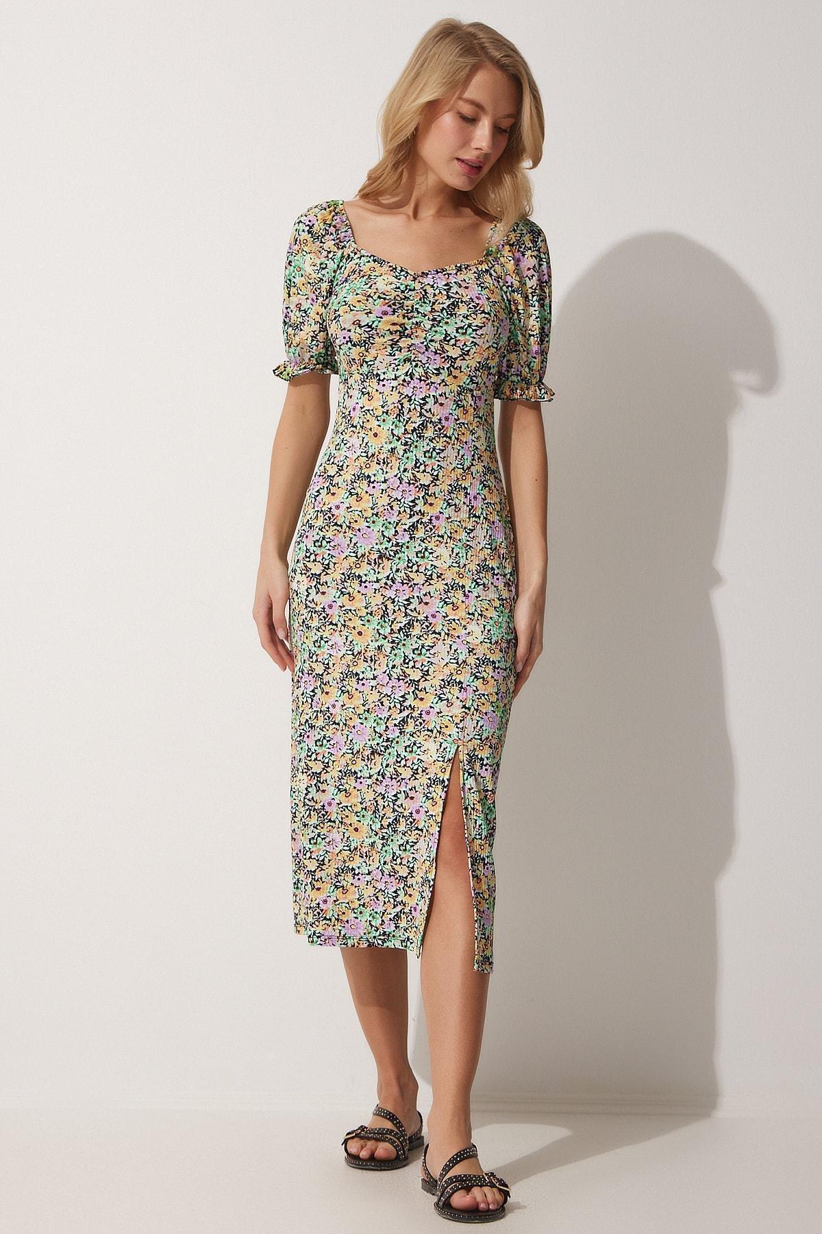 Yellow A-Line Dress, , large image number 1