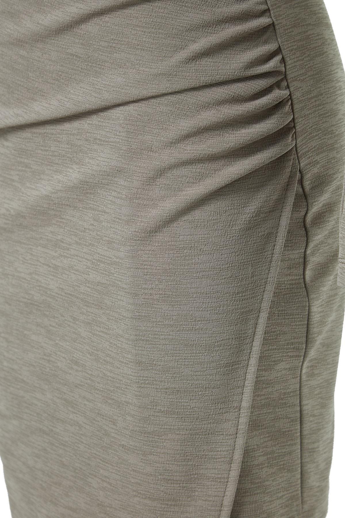 Brown Asymmetric Dress, , large image number 5