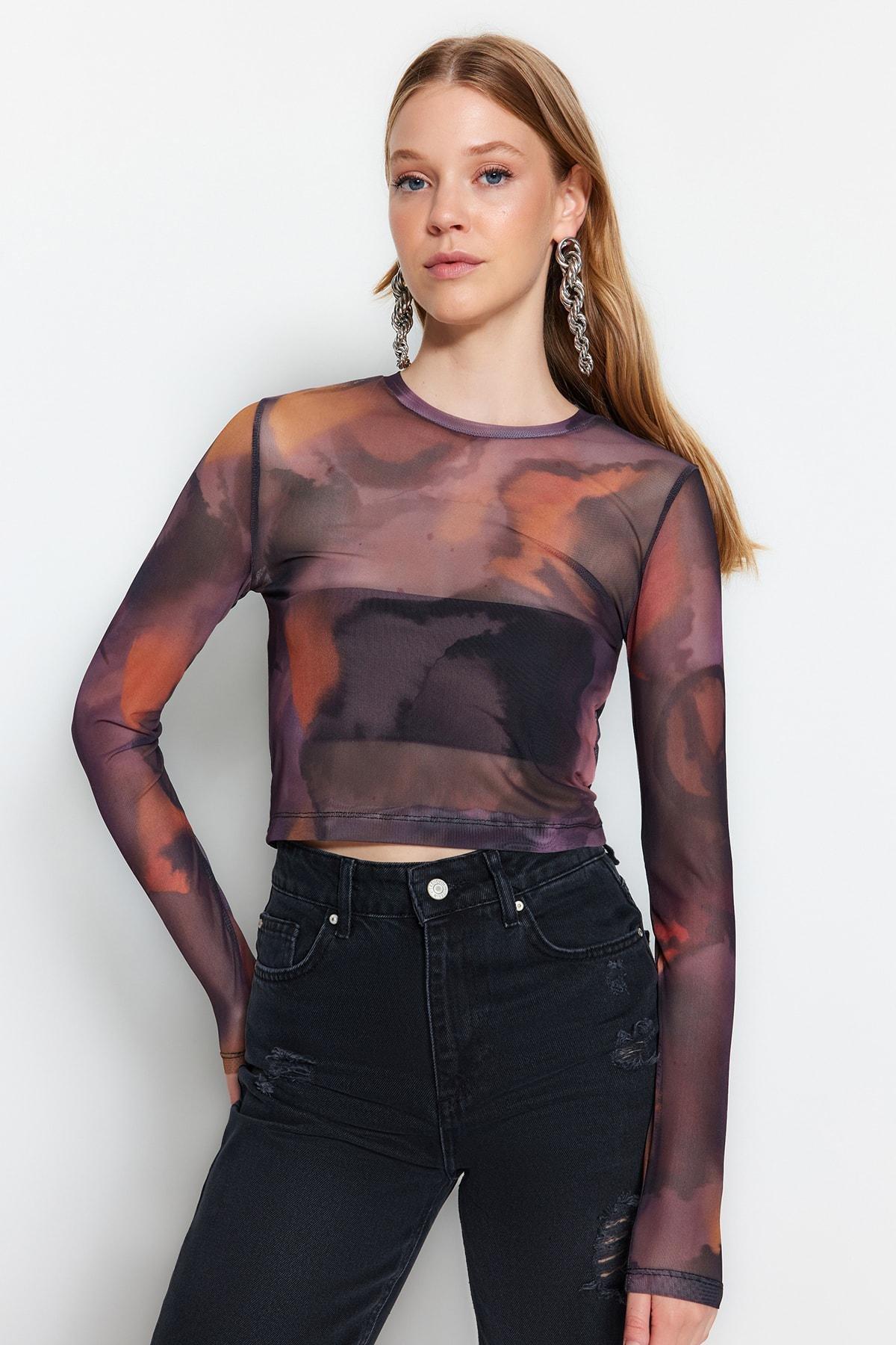 Black Slim Fit Blouse, , large image number 1