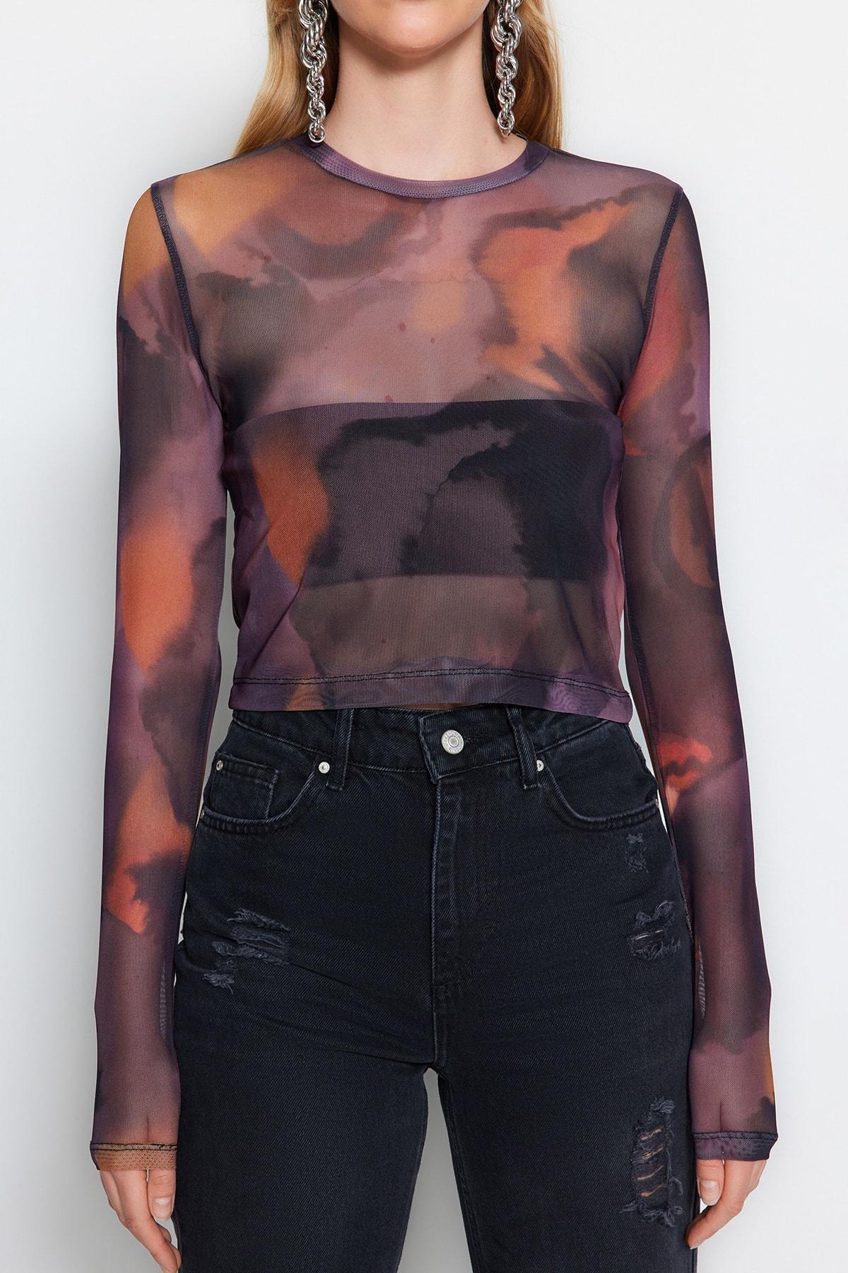 Black Slim Fit Blouse, , large image number 3