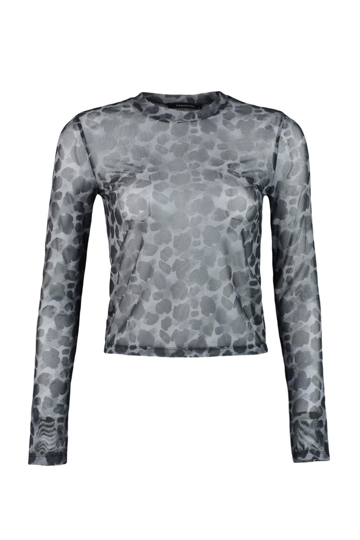 Black Slim Fit Blouse, , large image number 5