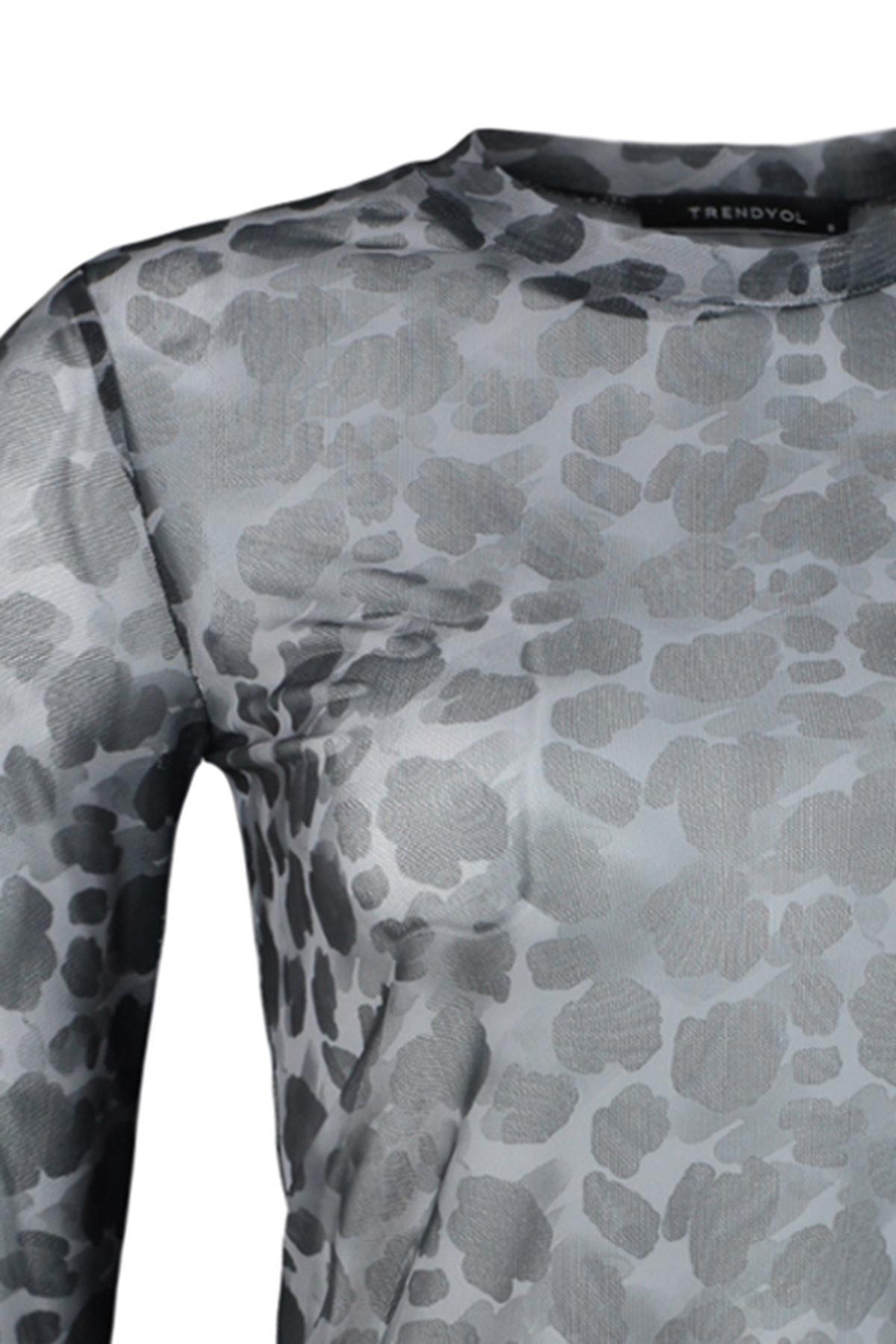 Black Slim Fit Blouse, , large image number 6