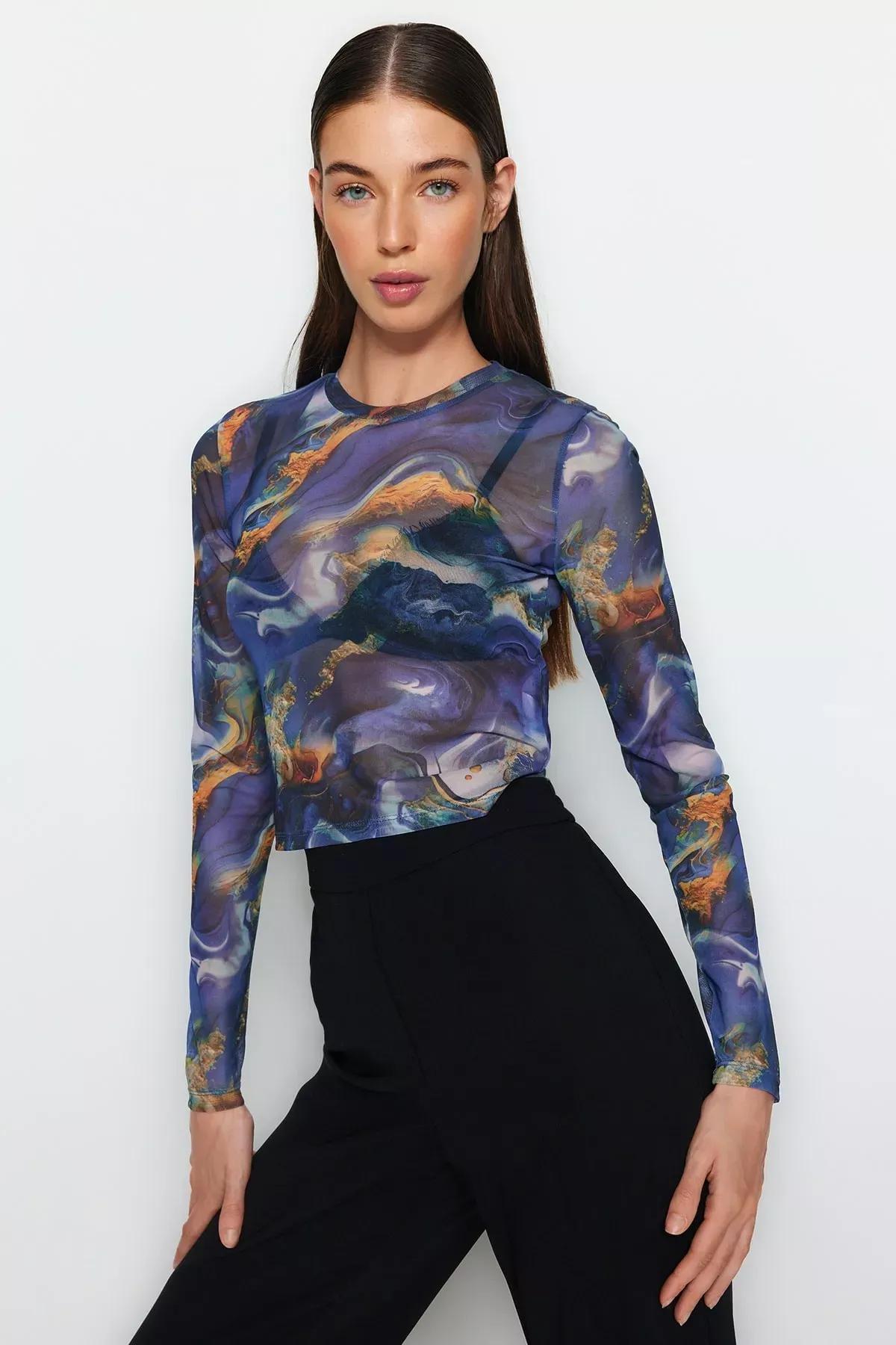 Multicolour Slim Fit Blouse, Very colorful, large image number 1