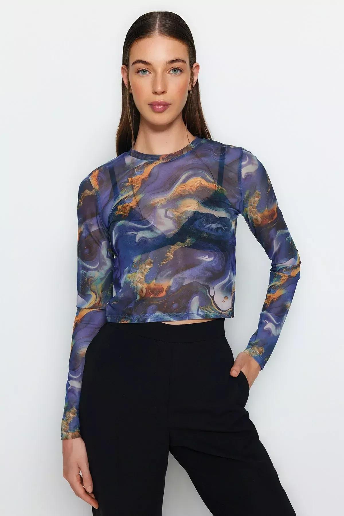 Multicolour Slim Fit Blouse, Very colorful, large image number 2