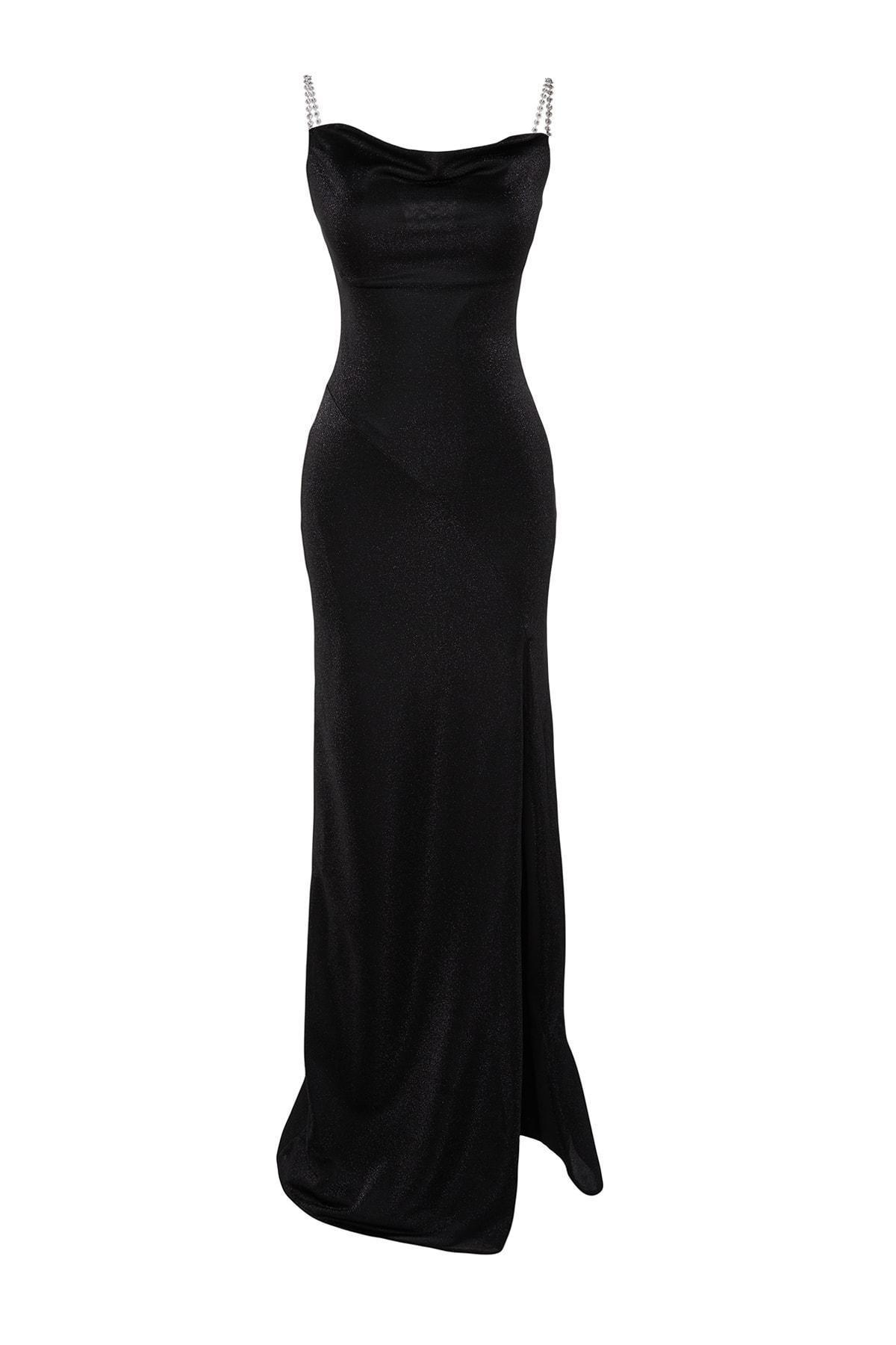 Black Shift Occasionwear Cowl Neck Dress, , large image number 5