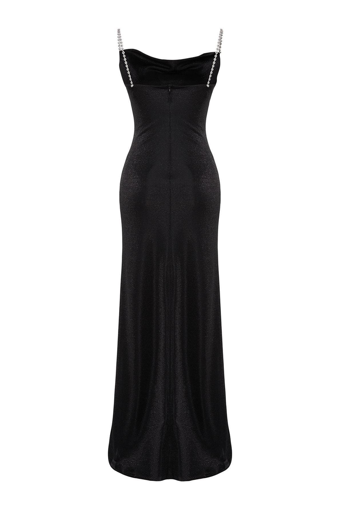 Black Shift Occasionwear Cowl Neck Dress, , large image number 6