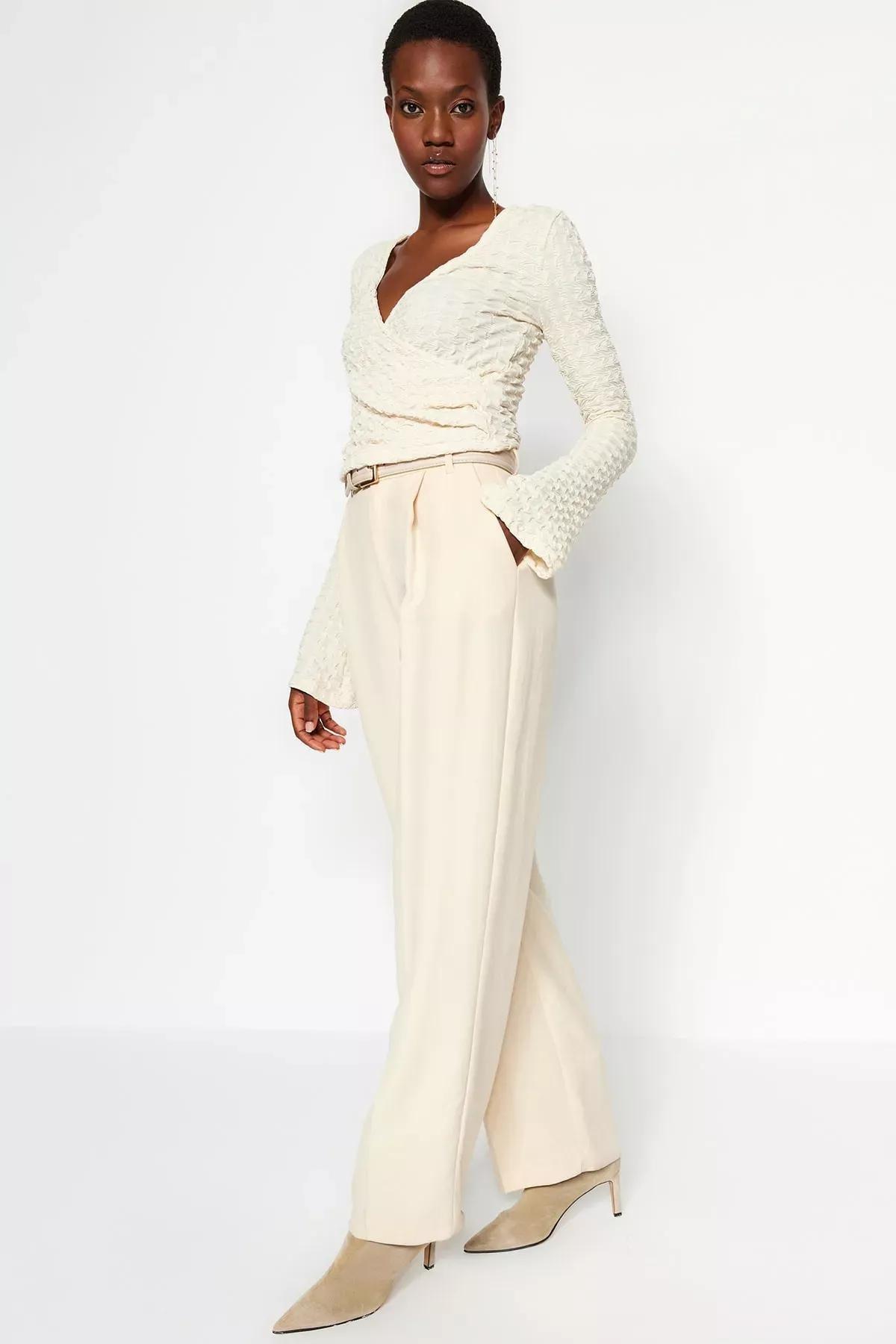 بلوزة بقصة عادية، بيج, Beige, large image number 2