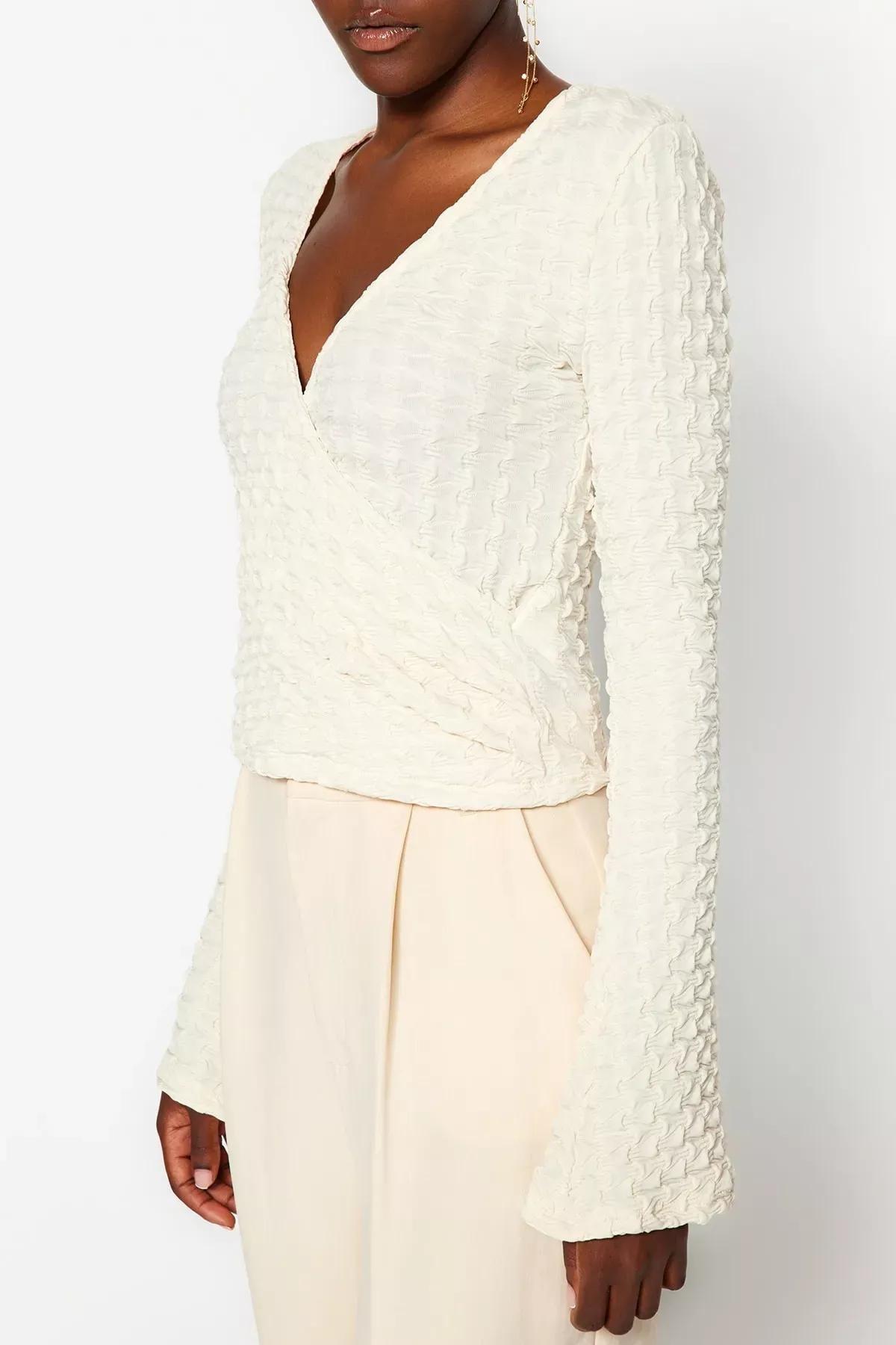 Beige Regular Blouse, Beige, large image number 4