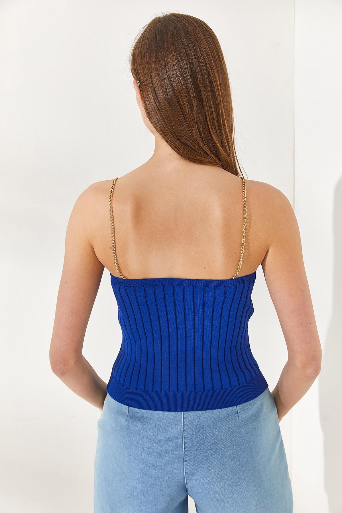 Blue Fitted Blouse, Sax Blue, large image number 4