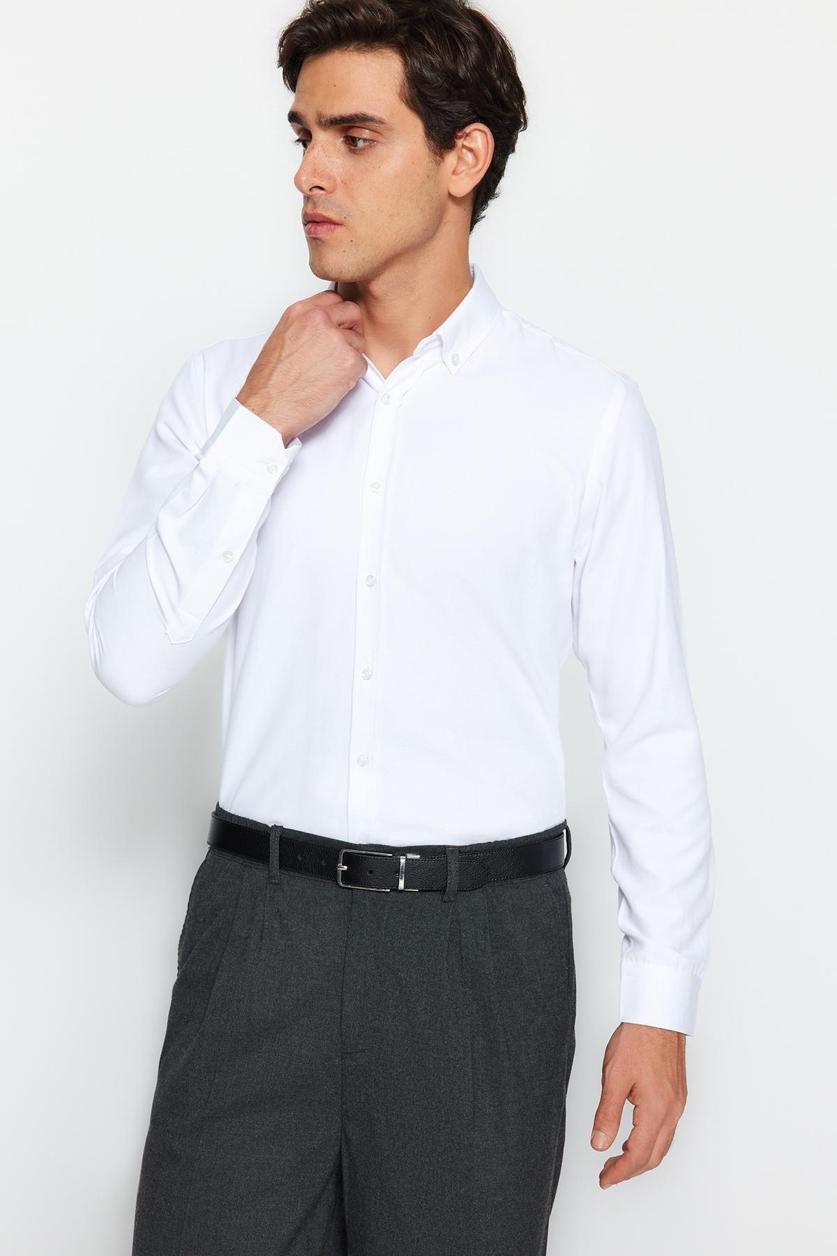 White Slim Shirt, , large image number 3
