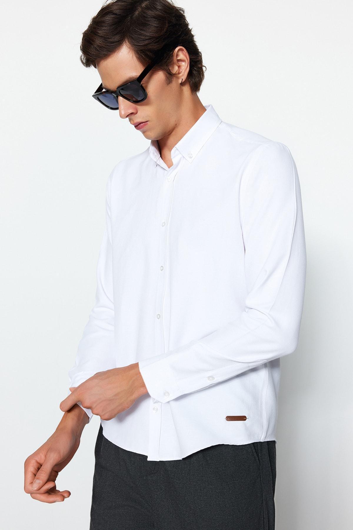 White Slim Shirt, , large image number 5