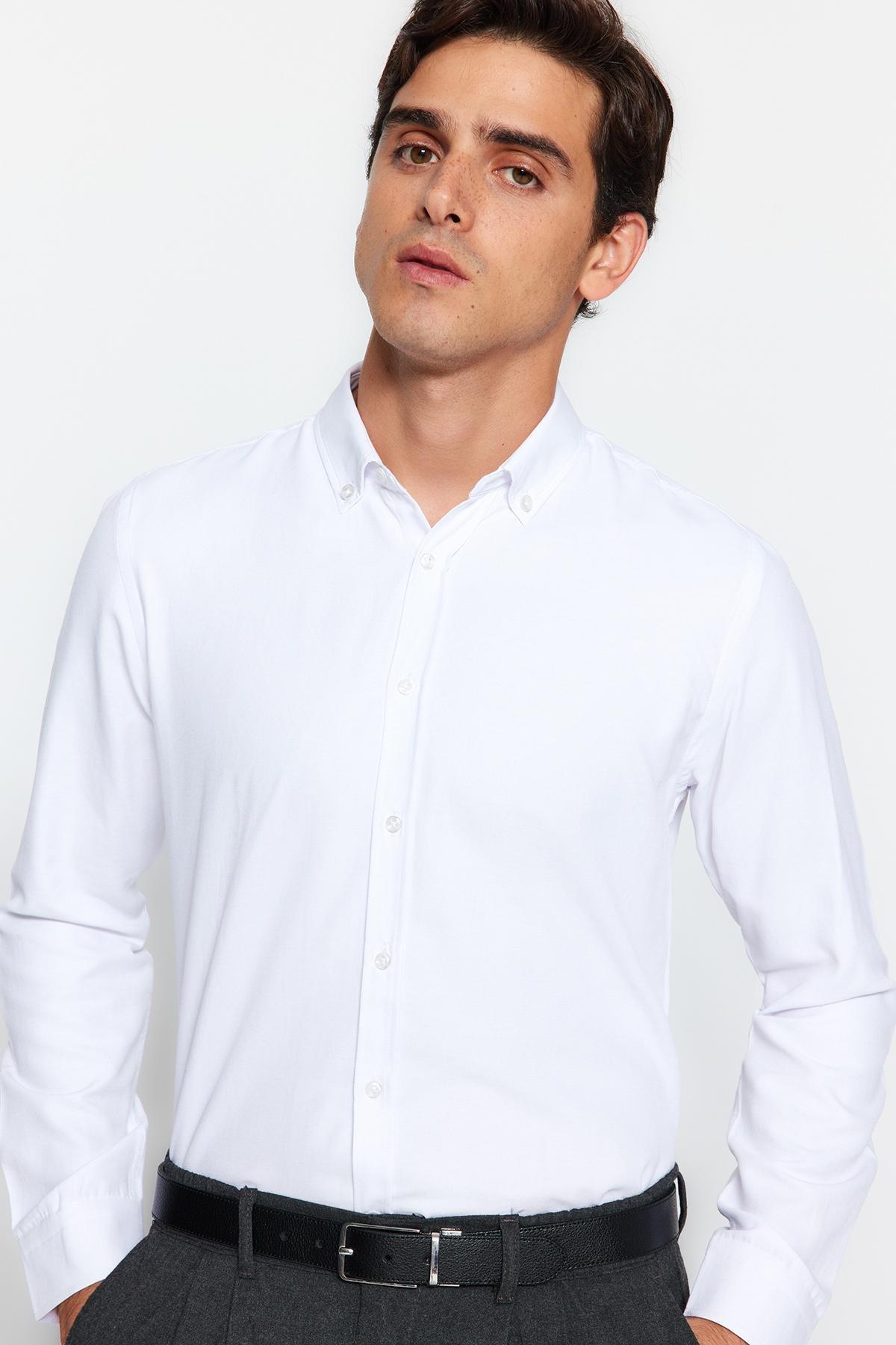 White Slim Shirt, , large image number 6