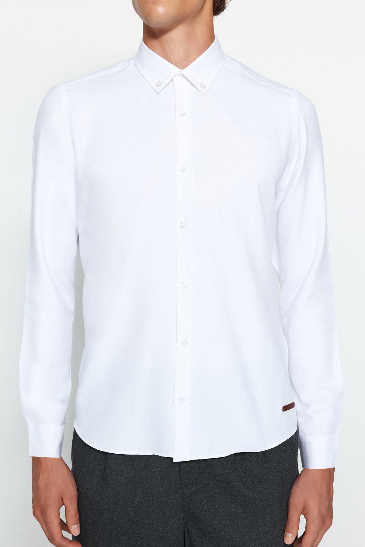 White Slim Shirt, , large image number 7