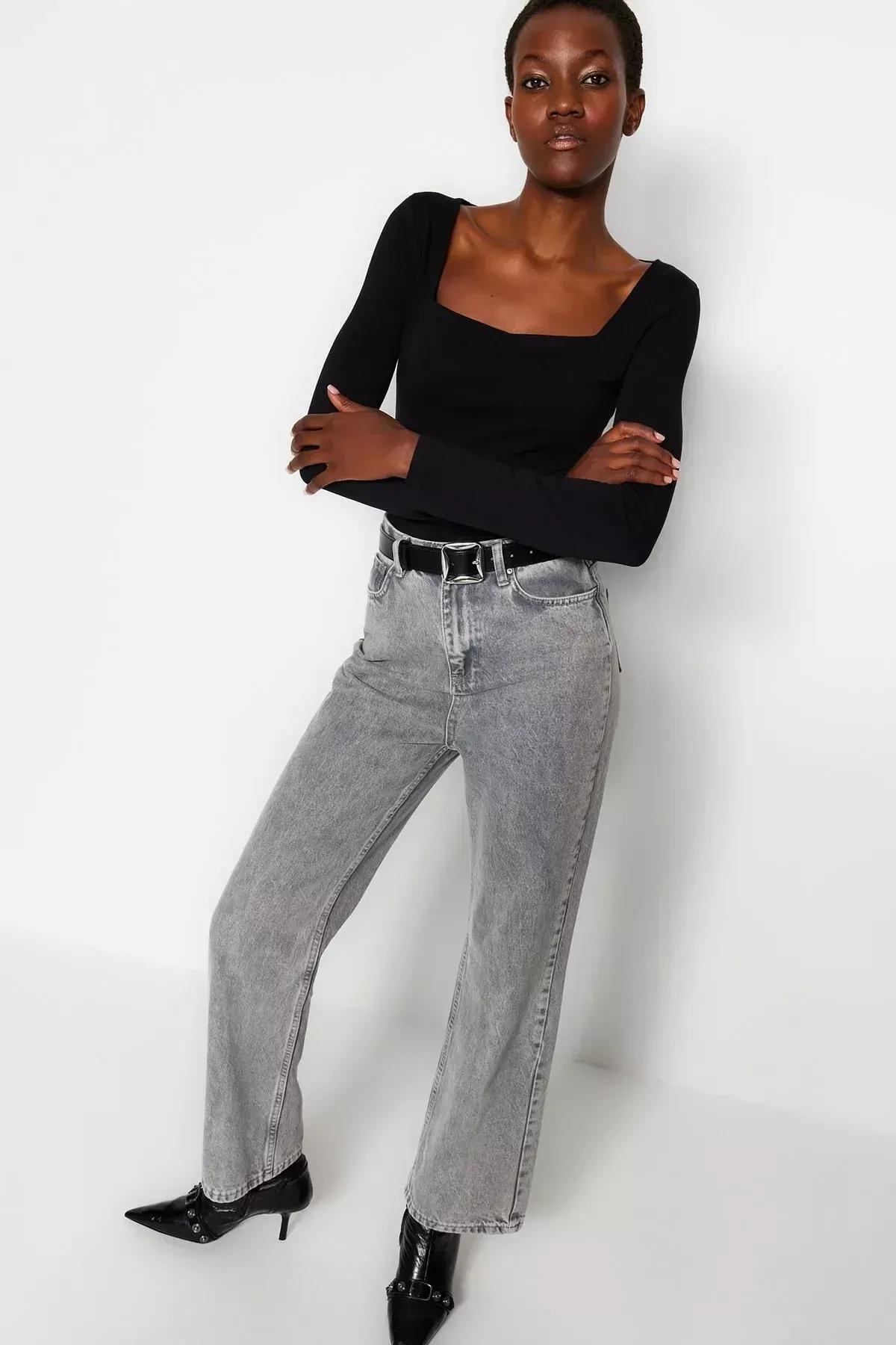 بلوزة مُحاكة، أسود, BLACK, large image number 3